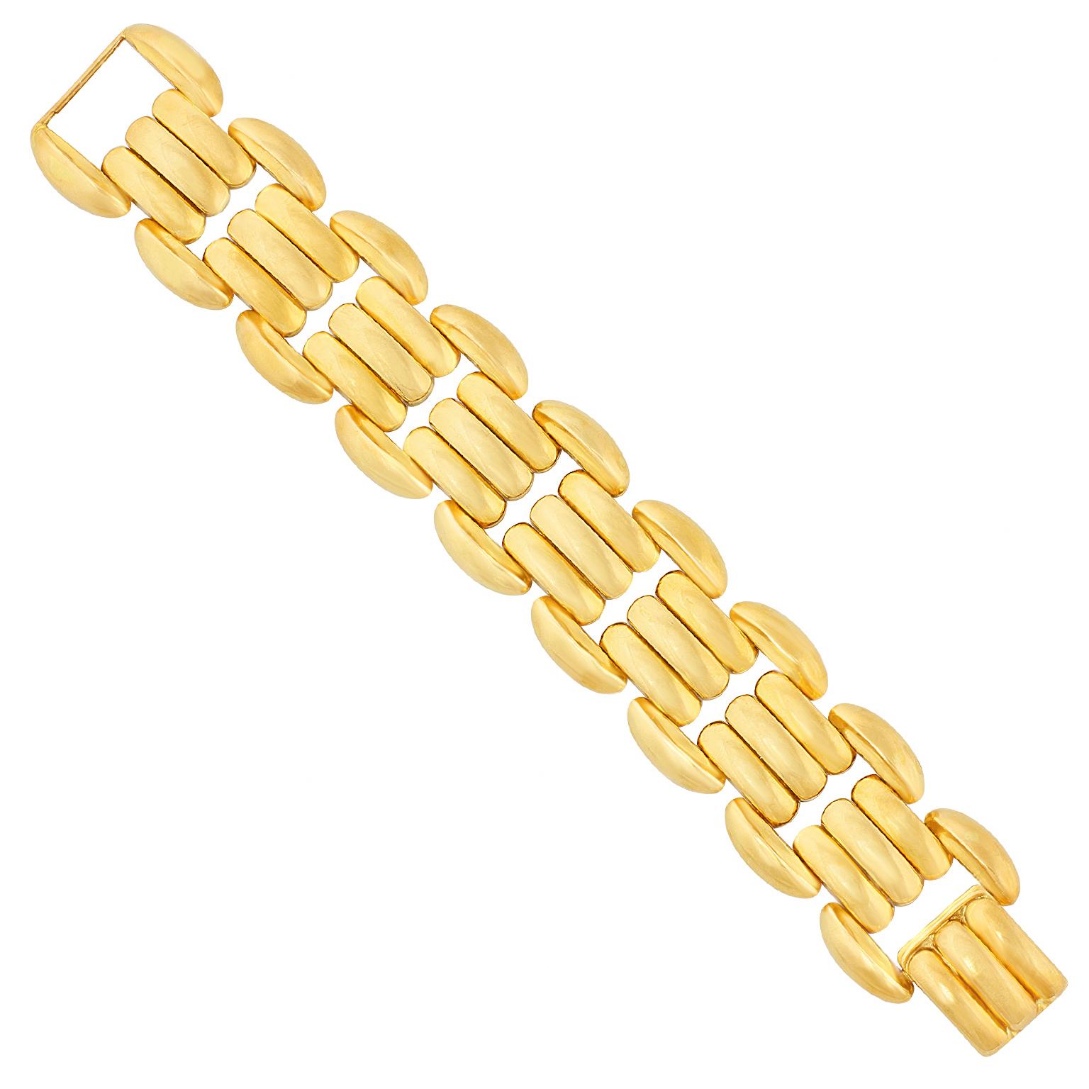 Carl Bucherer Gold Bracelet In Excellent Condition For Sale In Litchfield, CT