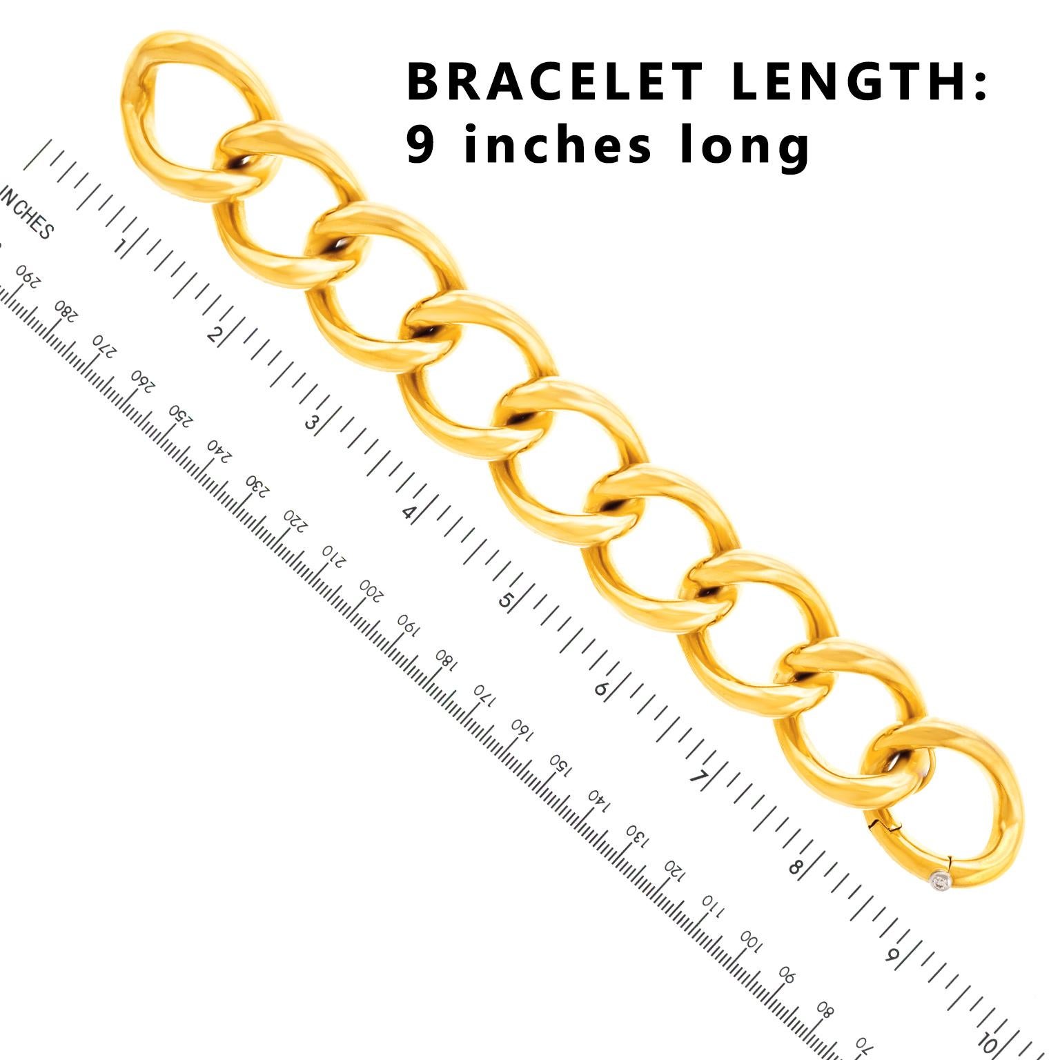 Carl Bucherer Massive Gold Link Bracelet In Excellent Condition In Litchfield, CT