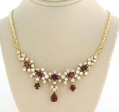 CARL BUCHERER necklace with ruby and brilliant cut diamond up to 2.50ct 18k gold