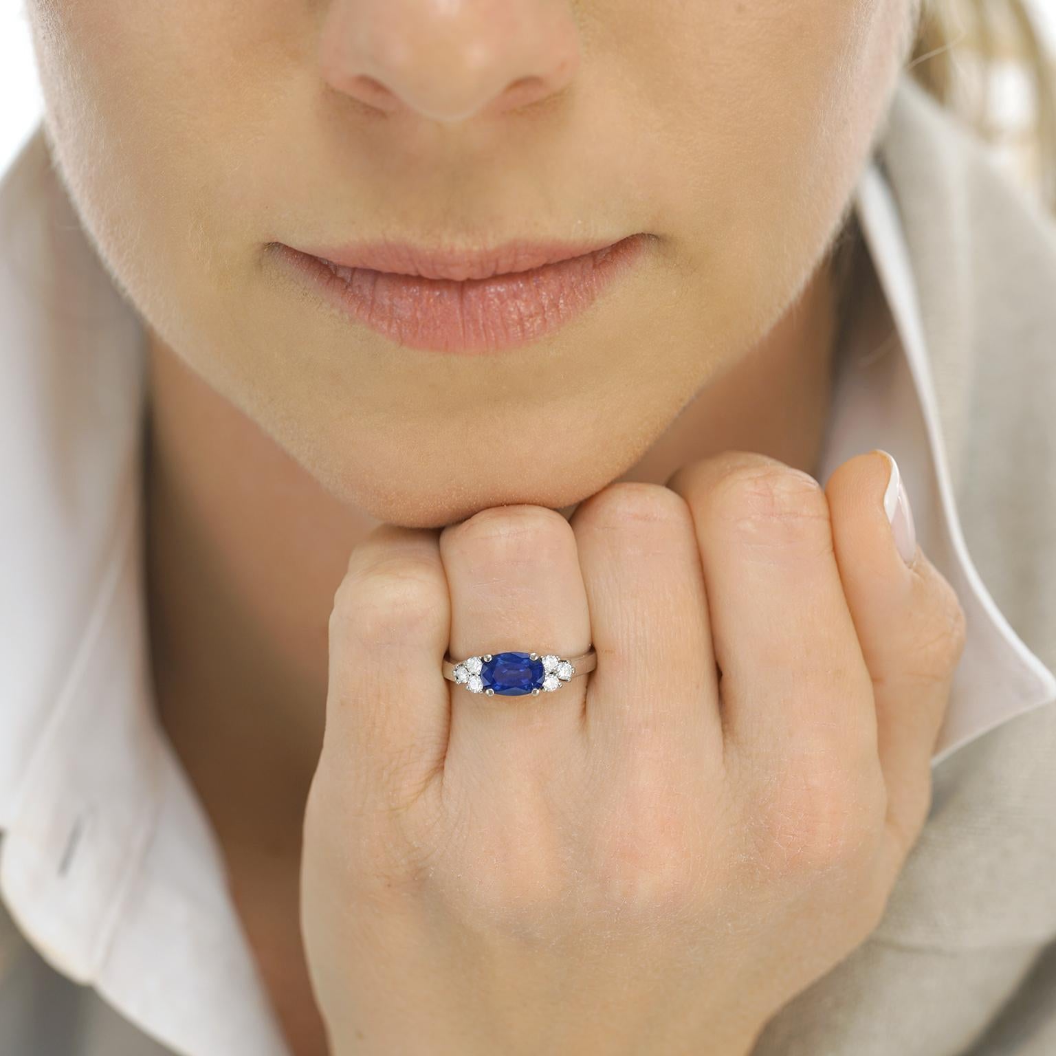 Women's or Men's Carl Bucherer Sapphire and Diamond Set Gold Ring