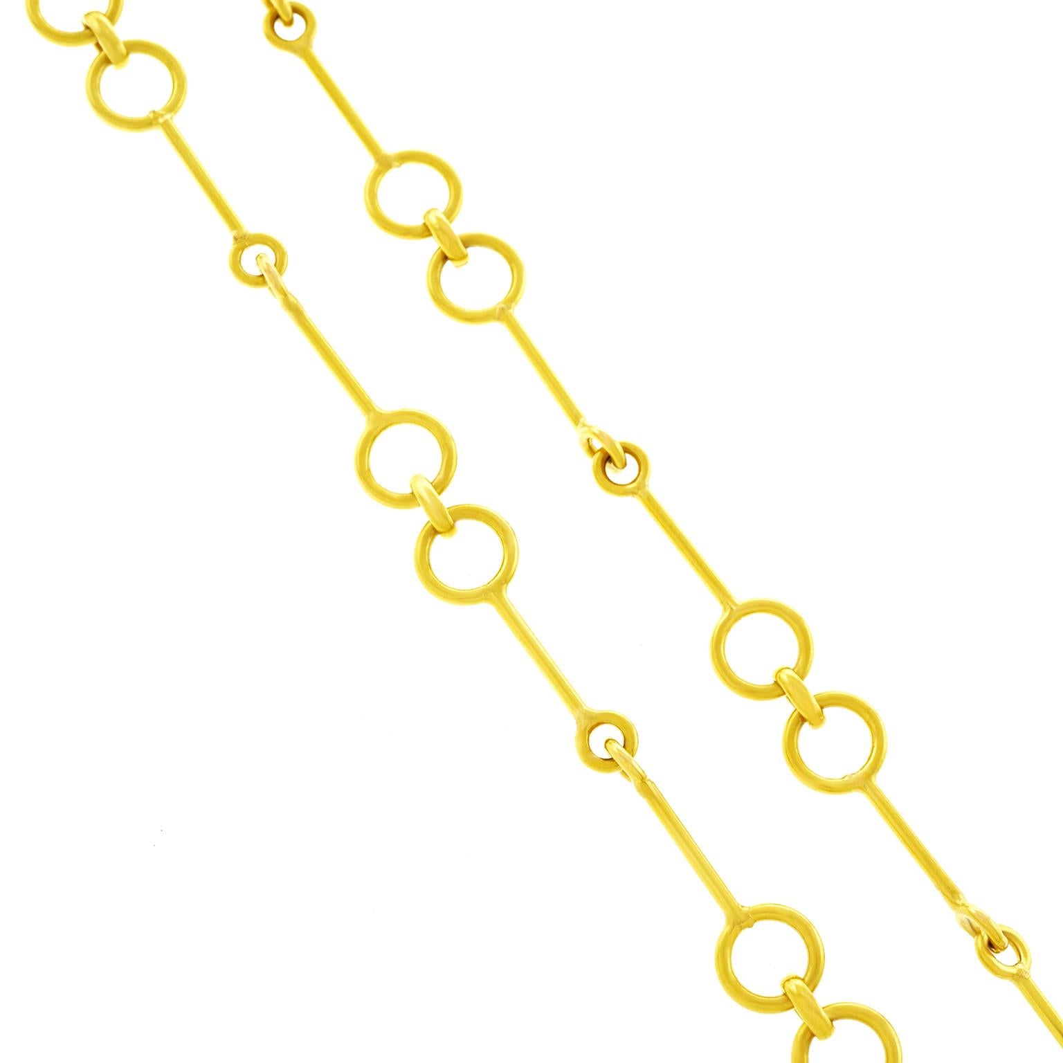 Carl Bucherer Swiss Modern Gold Horse-bit Necklace In Excellent Condition In Litchfield, CT