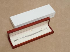 Carl Bucherer Diamond 18K White Gold Tennis Bracelet 0.5CTS Circa 1960s 1970s