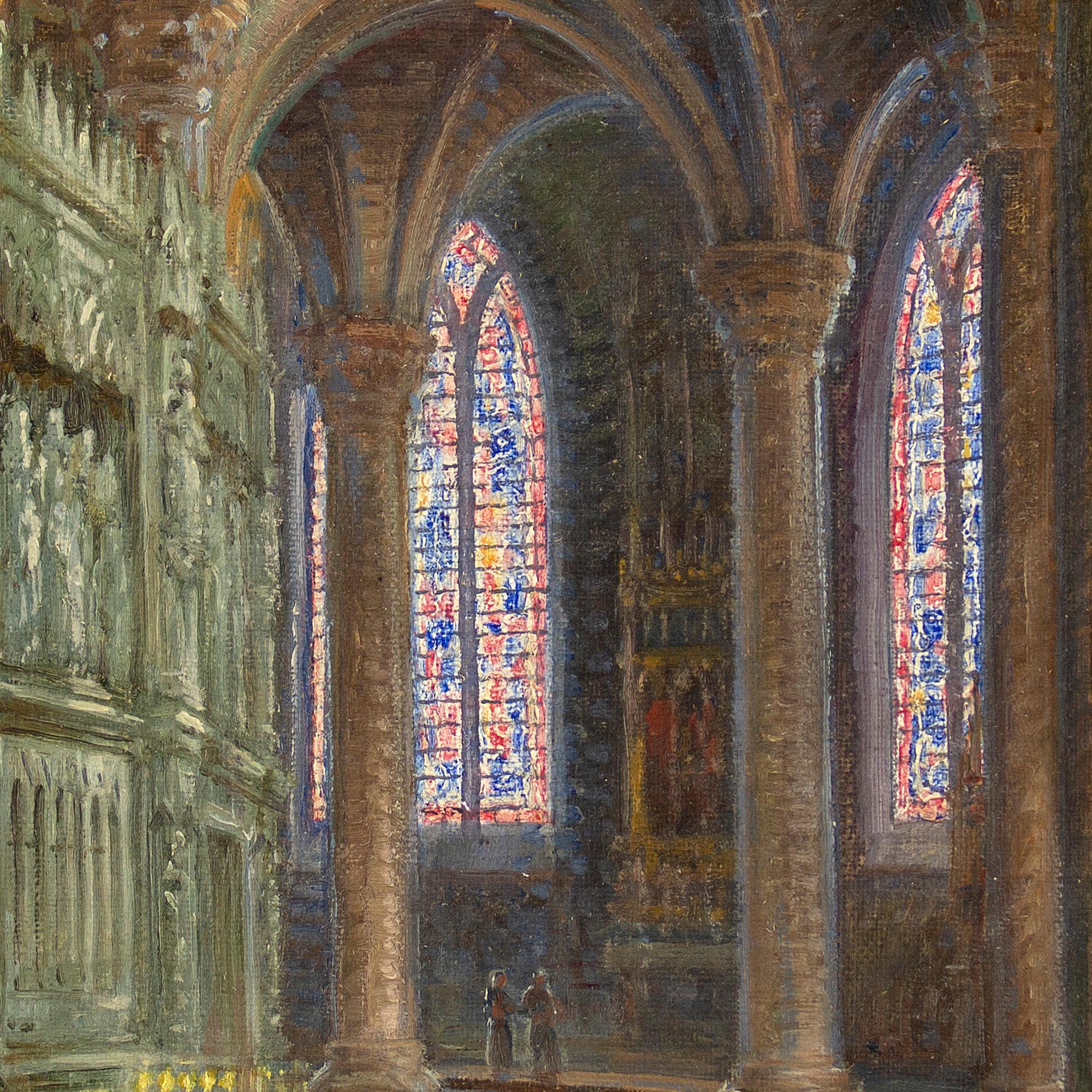 Carl Budtz-Mølle, Church Interior, Oil Painting 3
