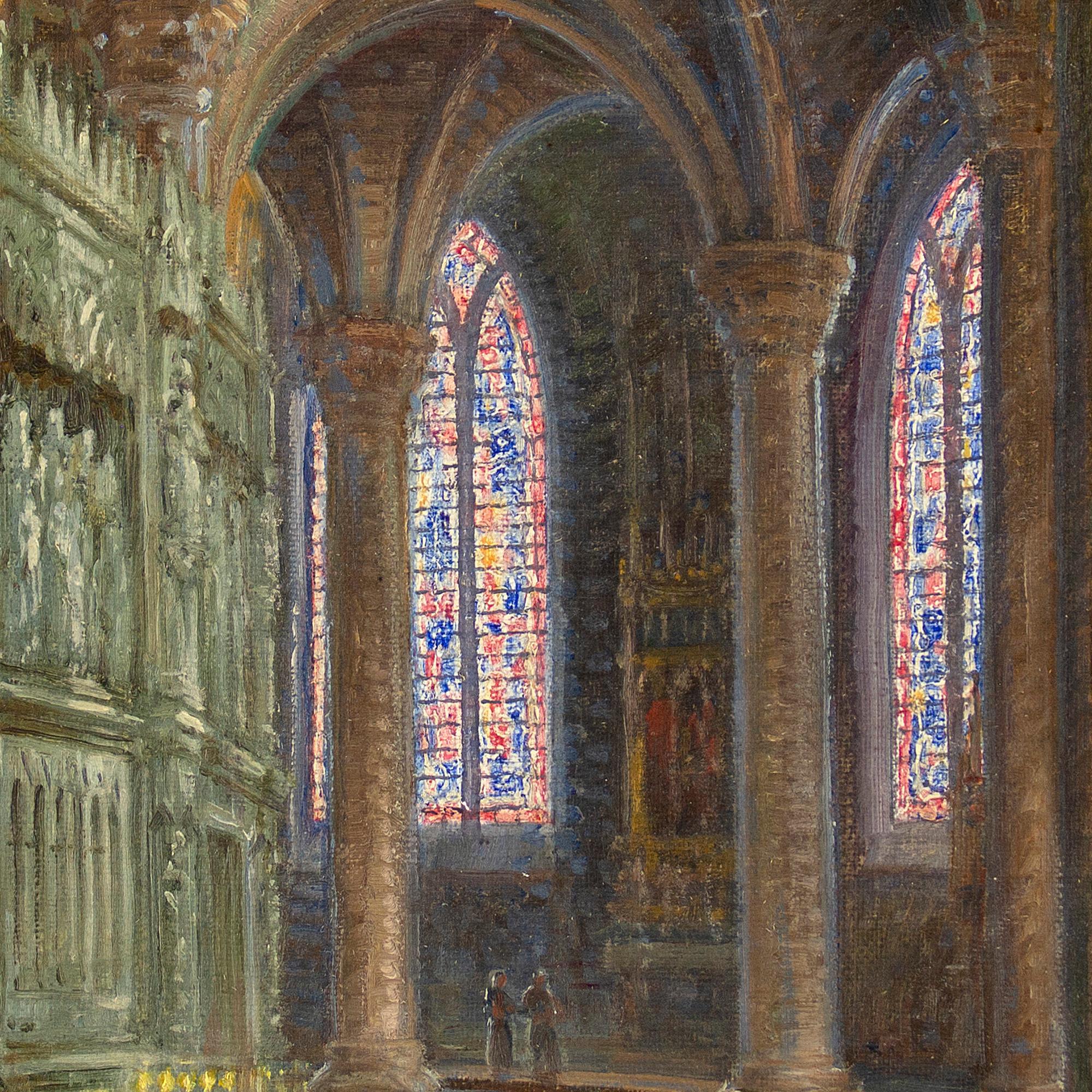Carl Budtz-Mølle, Interno di chiesa, Pittura a olio 5