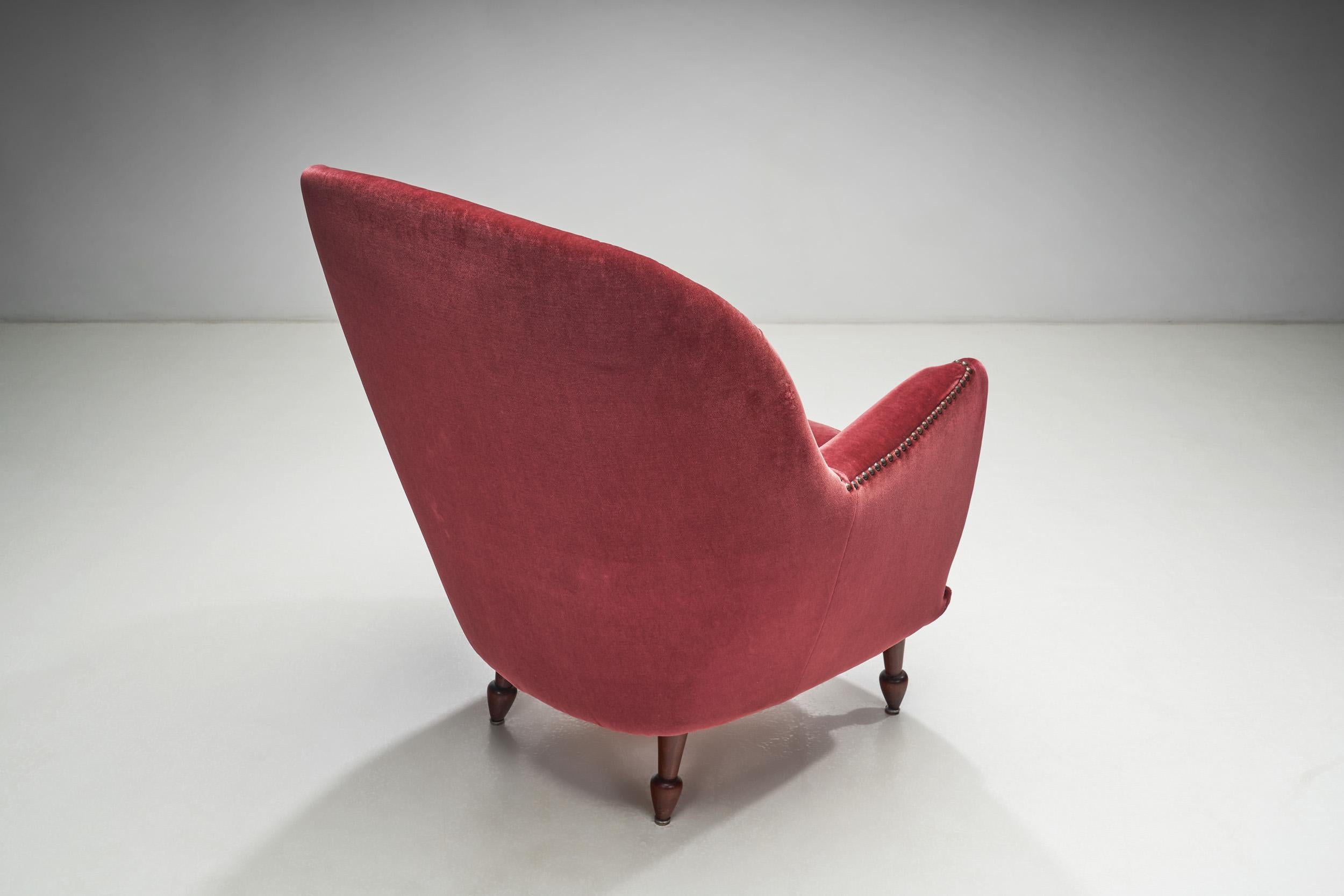 Mid-20th Century Carl Cederholm Armchair for Firma Stil & Form Stockholm, Sweden 1940s For Sale