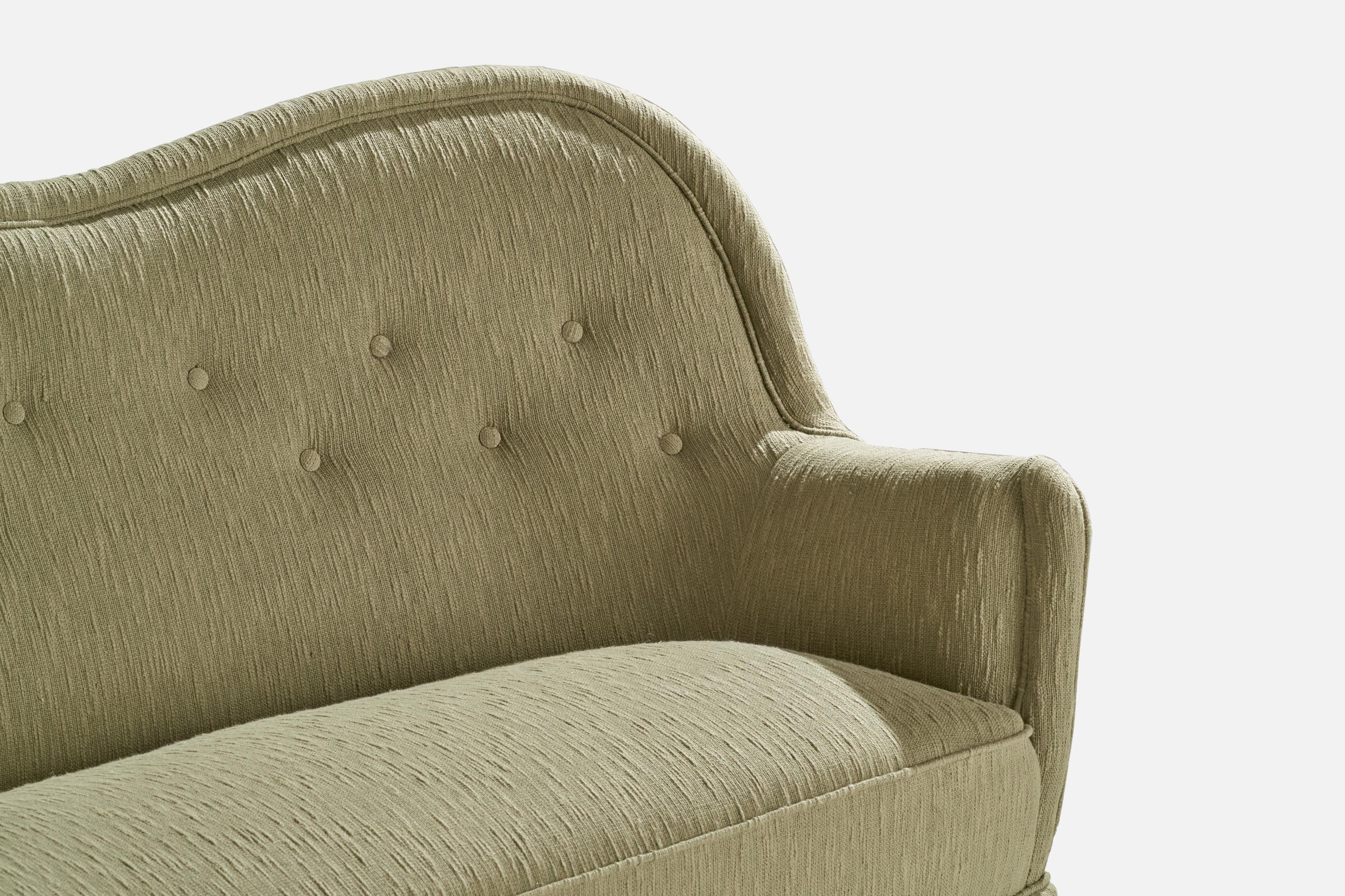 Carl Cederholm, canapé, tissu, bois, Suède, années 1940 en vente 3