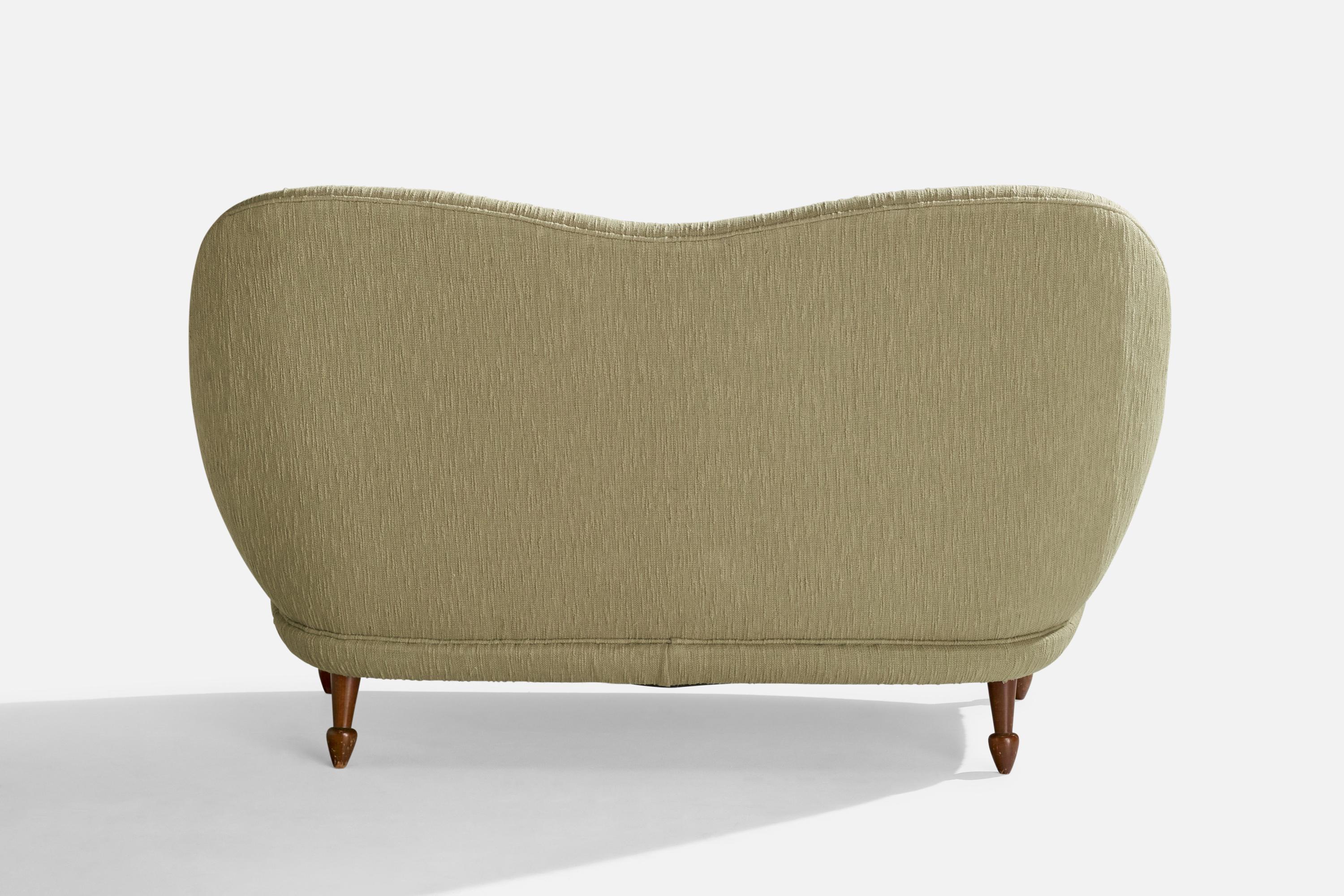 Milieu du XXe siècle Carl Cederholm, canapé, tissu, bois, Suède, années 1940 en vente