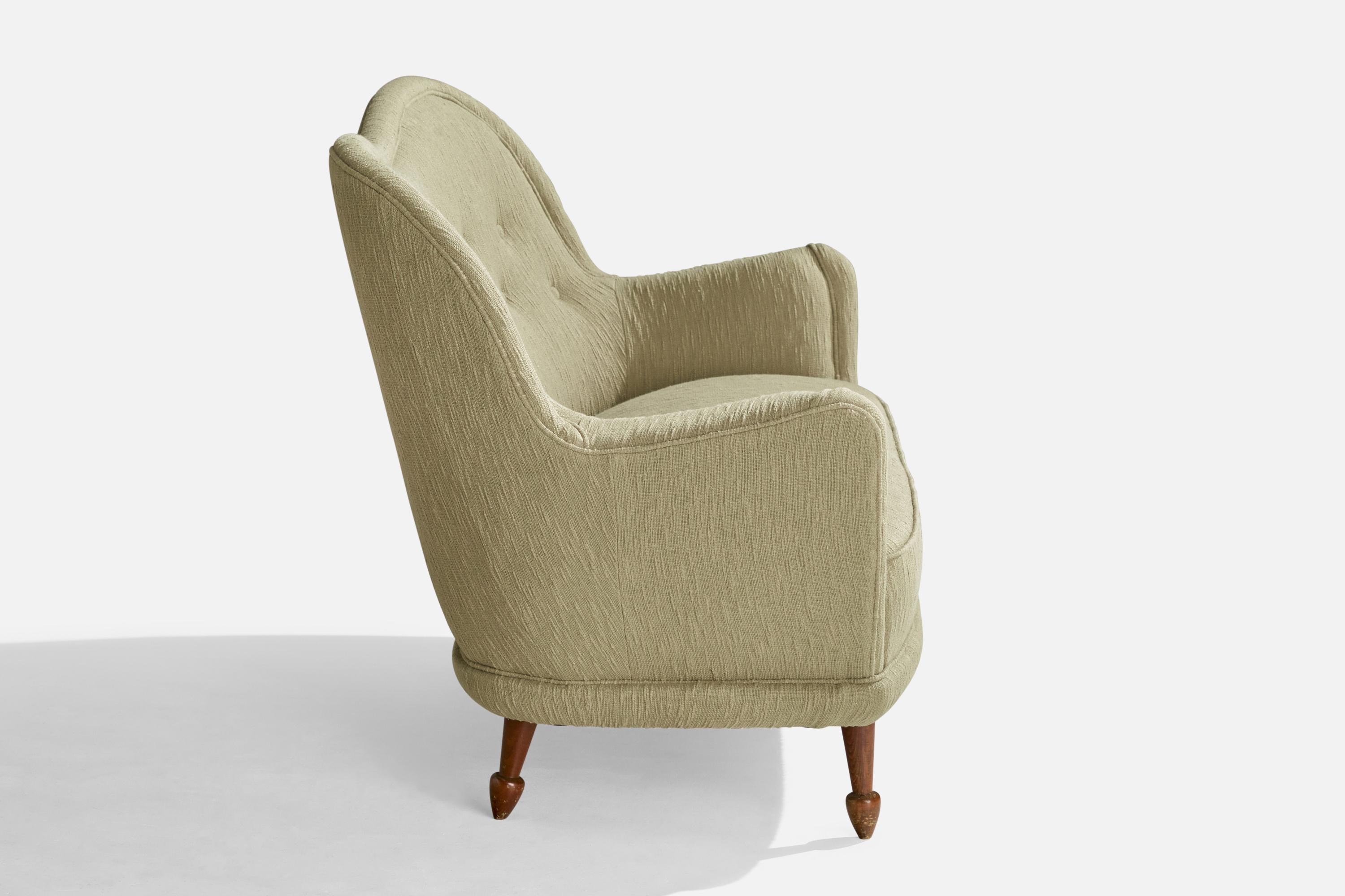Tissu Carl Cederholm, canapé, tissu, bois, Suède, années 1940 en vente