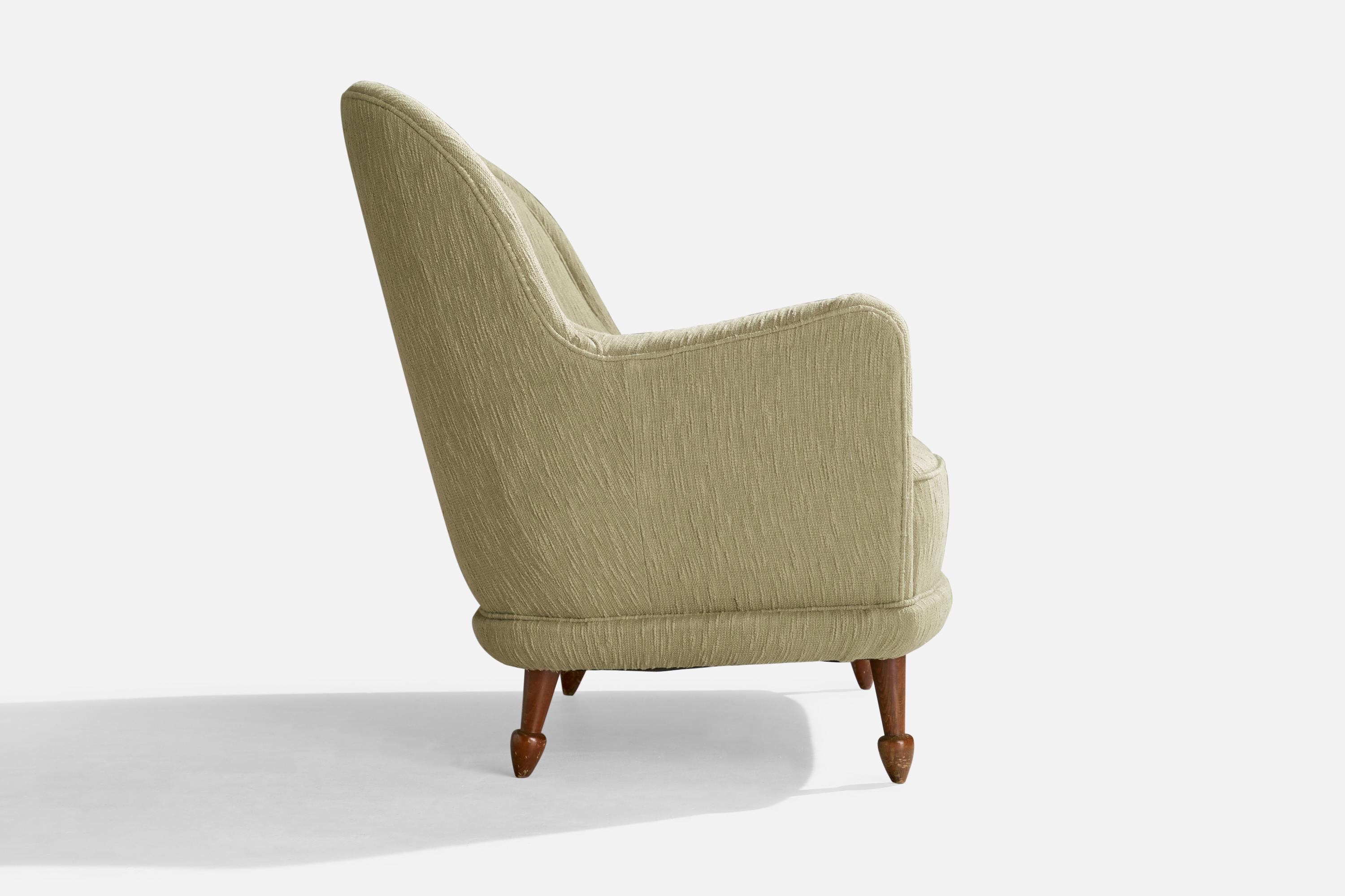 Carl Cederholm, canapé, tissu, bois, Suède, années 1940 en vente 1
