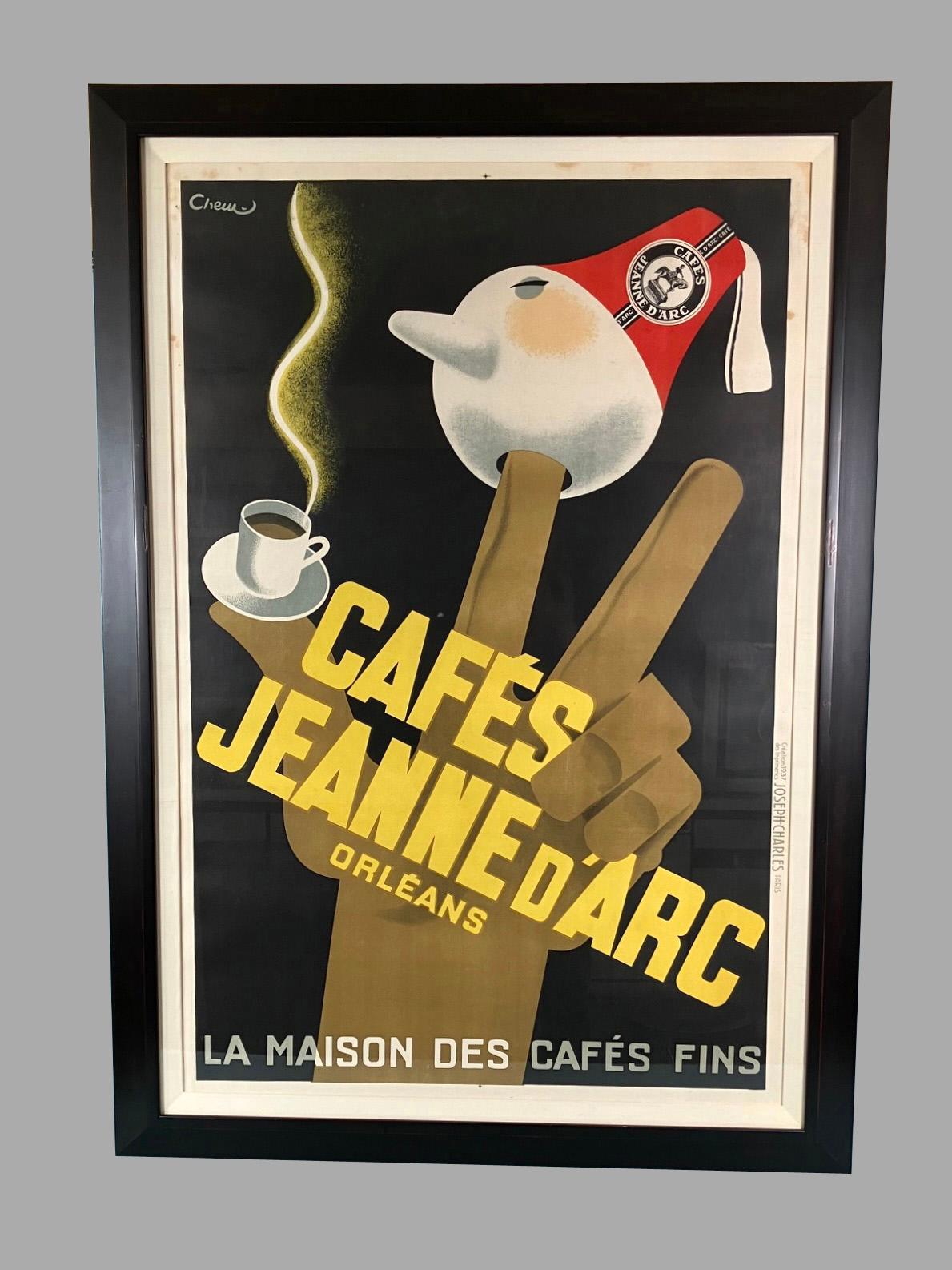 Carl Chew (French, 20th Century) 'Cafes Jeanne D'Arc