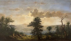 Antique "Breaking Through the Clouds, Kentucky" Carl Brenner, Appalachia Landscape