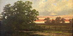 "Sunset at the Cabin, Kentucky, " Carl Brenner, Hudson River School Landscape
