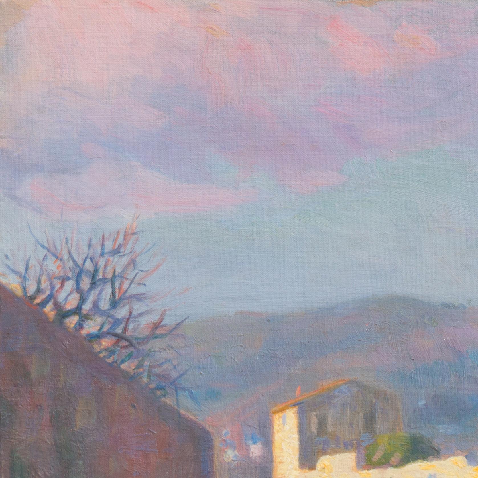 'Sunny Afternoon, Hyères, Côte d’Azur', French Riviera, Royal Academy of Art Oil - Impressionist Painting by Carl Conrad Stilling