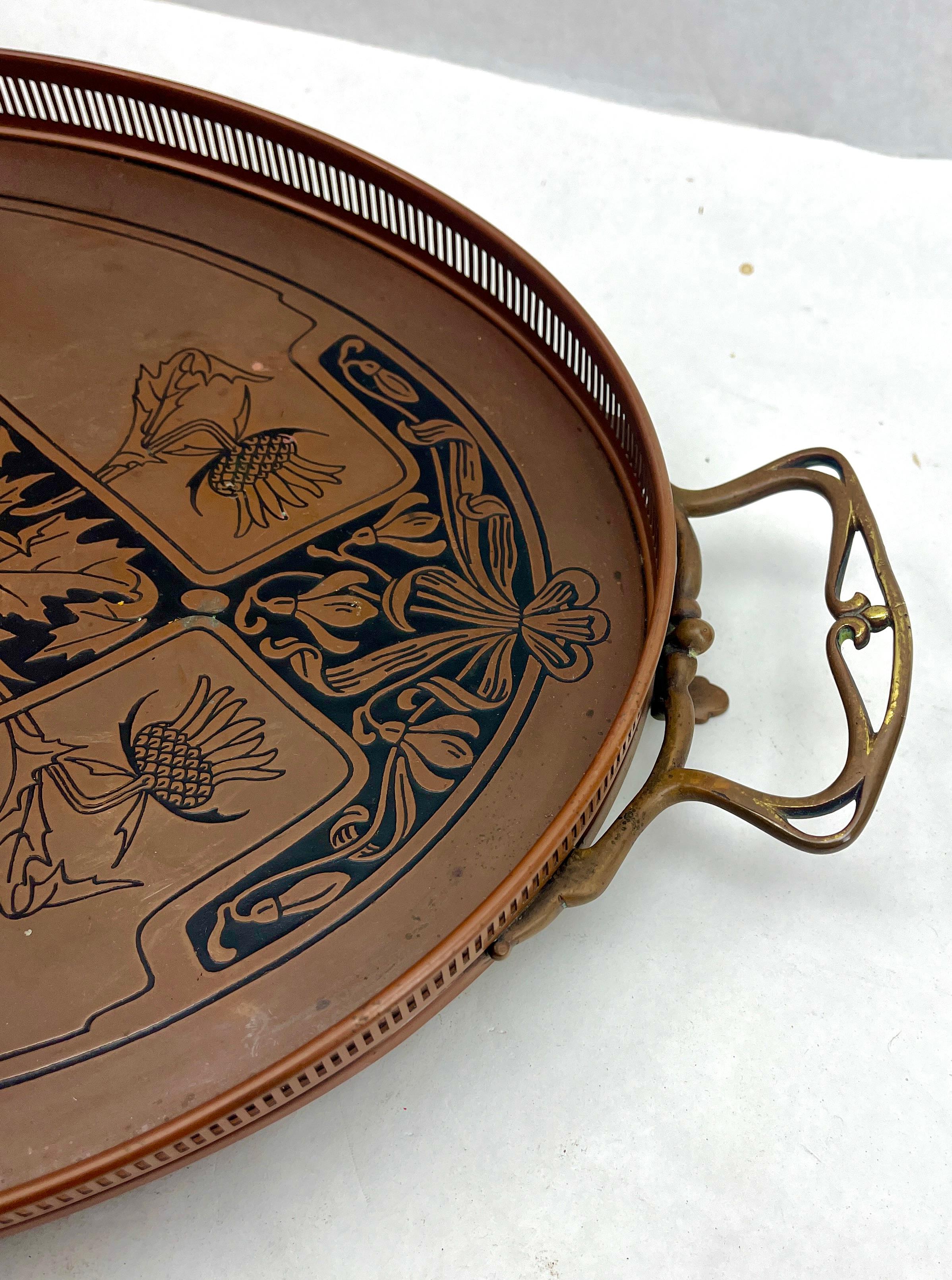 Carl Deffner, Esslingen Un tre pezzi in rame e ottone in stile Arts & Crafts.  circa 1900 in vendita 5