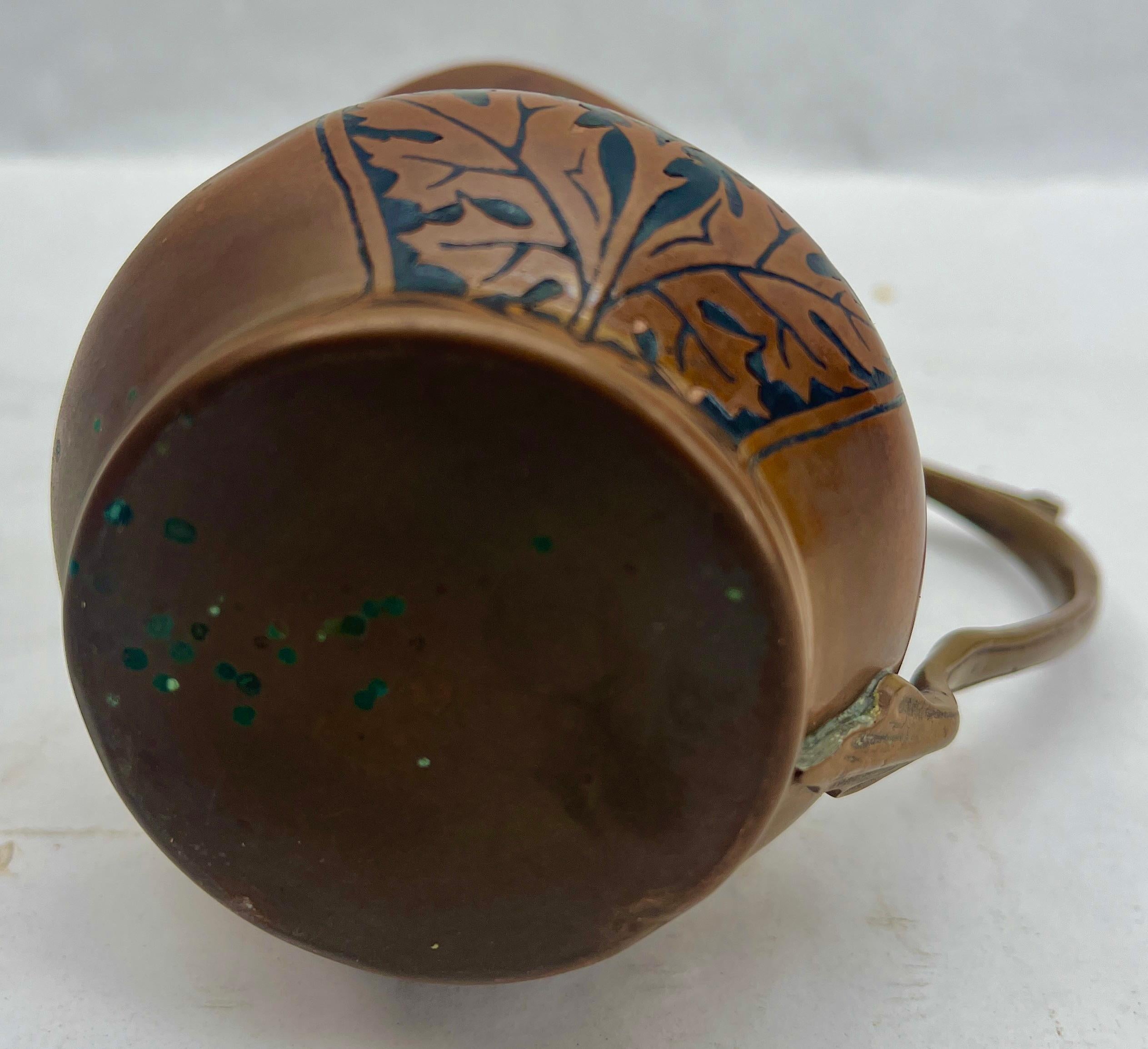 Carl Deffner, Esslingen Un tre pezzi in rame e ottone in stile Arts & Crafts.  circa 1900 in vendita 11