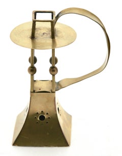 Carl Deffner, Esslingen Arts & Crafts Copper and Brass Candleholder, circa 1900