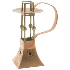 Carl Deffner, Esslingen Arts & Crafts Copper and Brass Candleholder, circa 1900