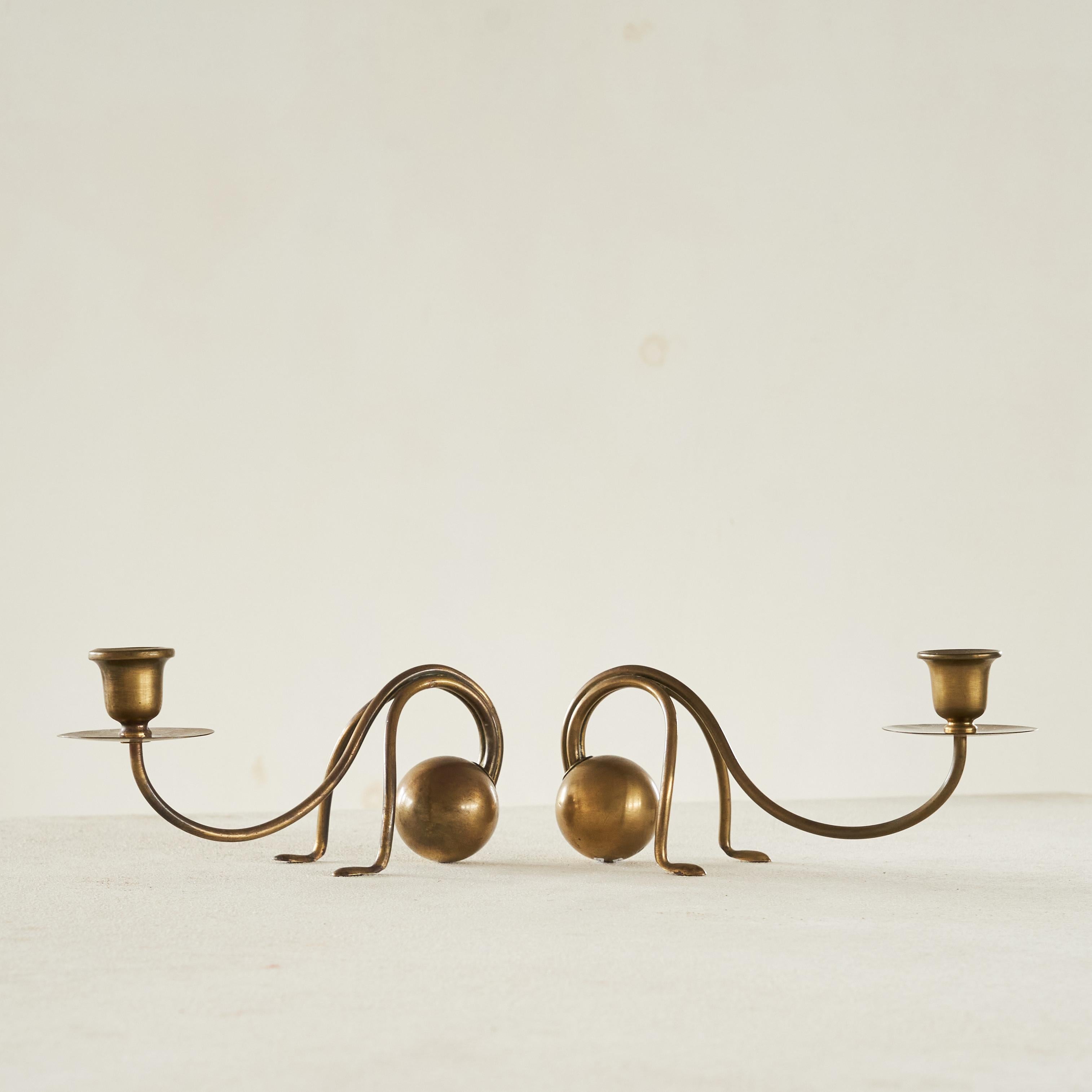 Jugendstil Paire de chandeliers de contrepoids Carl Deffner des années 1920 en vente