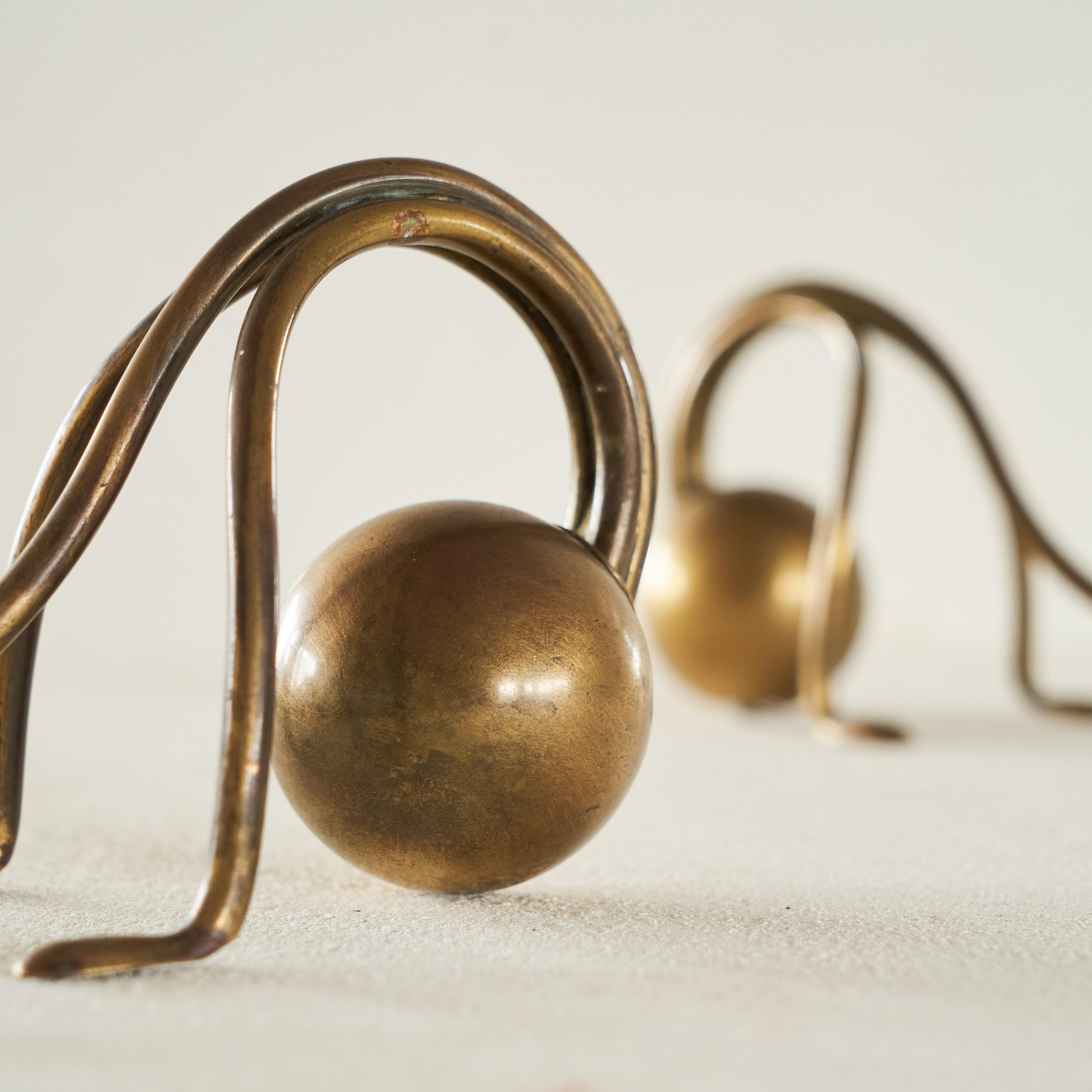 Carl Deffner Pair of Counterweight Candlesticks 1920s 1