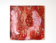 Eurydice, red gestural abstract w figures