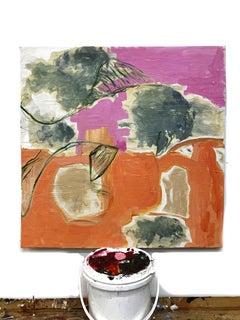 Fish says goodbye, bold abstract, bright color