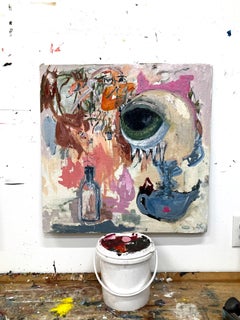 Happy Hour, surrealistic abstract oil painting