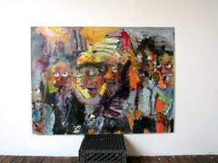 Mom, Bart's Twisting Facts in an Orwellian Fashion!  colorful abstract faces