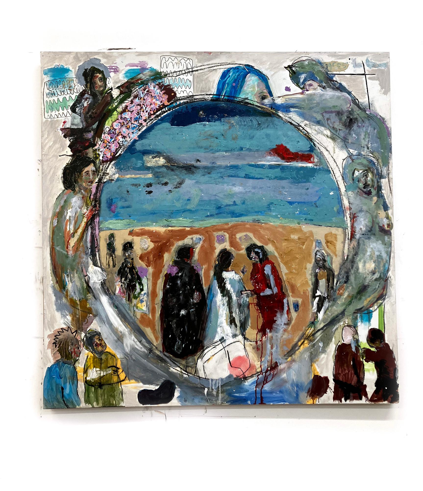 Passage, coloré - Painting de C. Dimitri