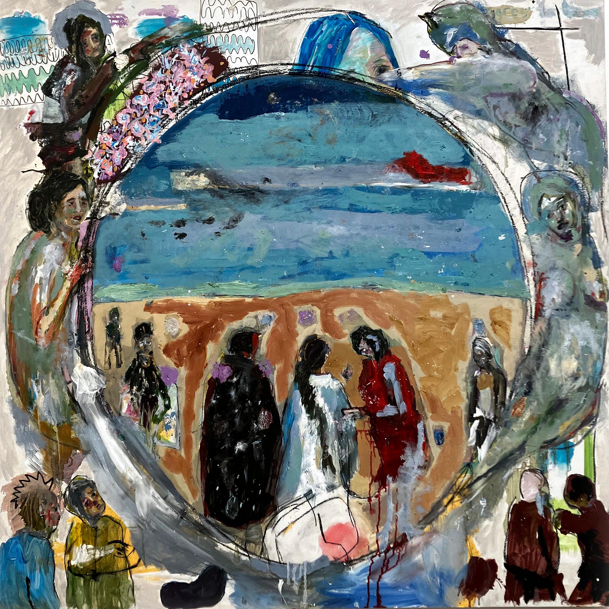 Figurative Painting C. Dimitri - Passage, coloré