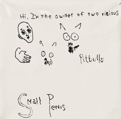 Pitbulls, símbolos glíficos texto incluye "pitbull" "pene pequeño" tema perro