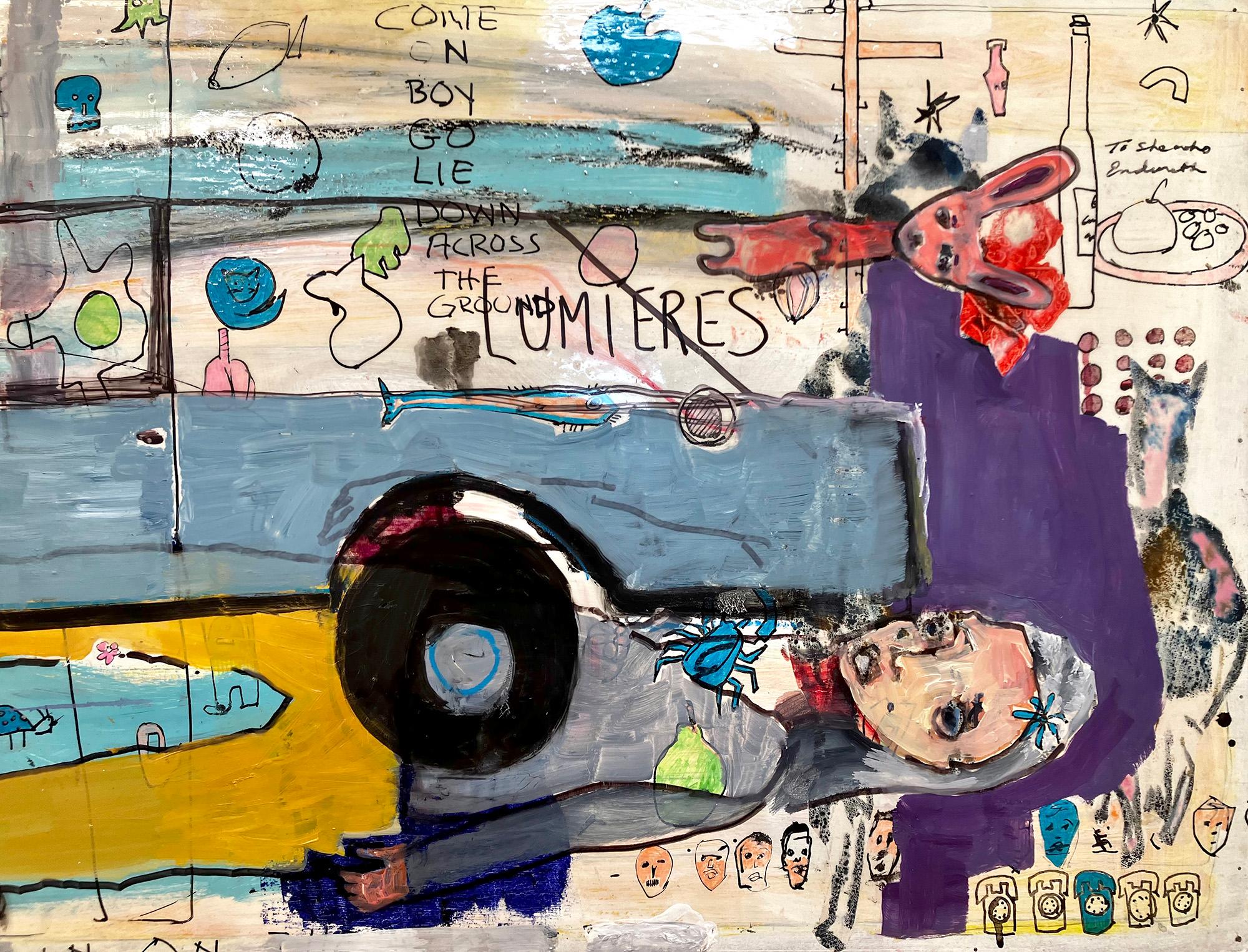 This work by Dimitri reflects his imaginative process.  He says, 