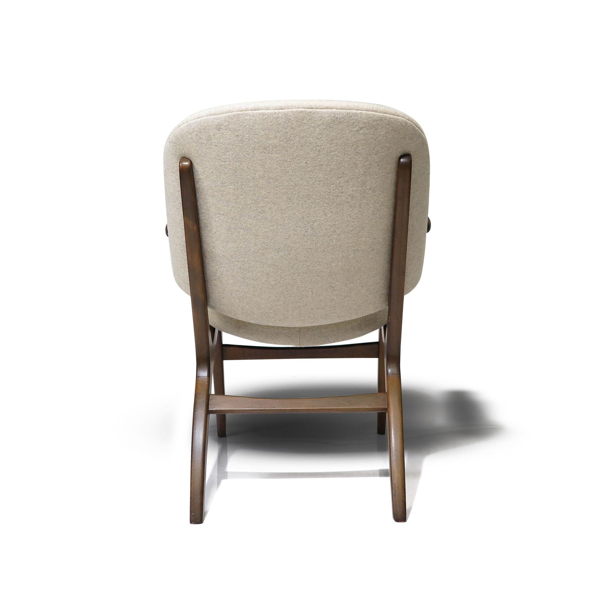 20th Century Carl Edward Matthes Danish Walnut Lounge Chair For Sale