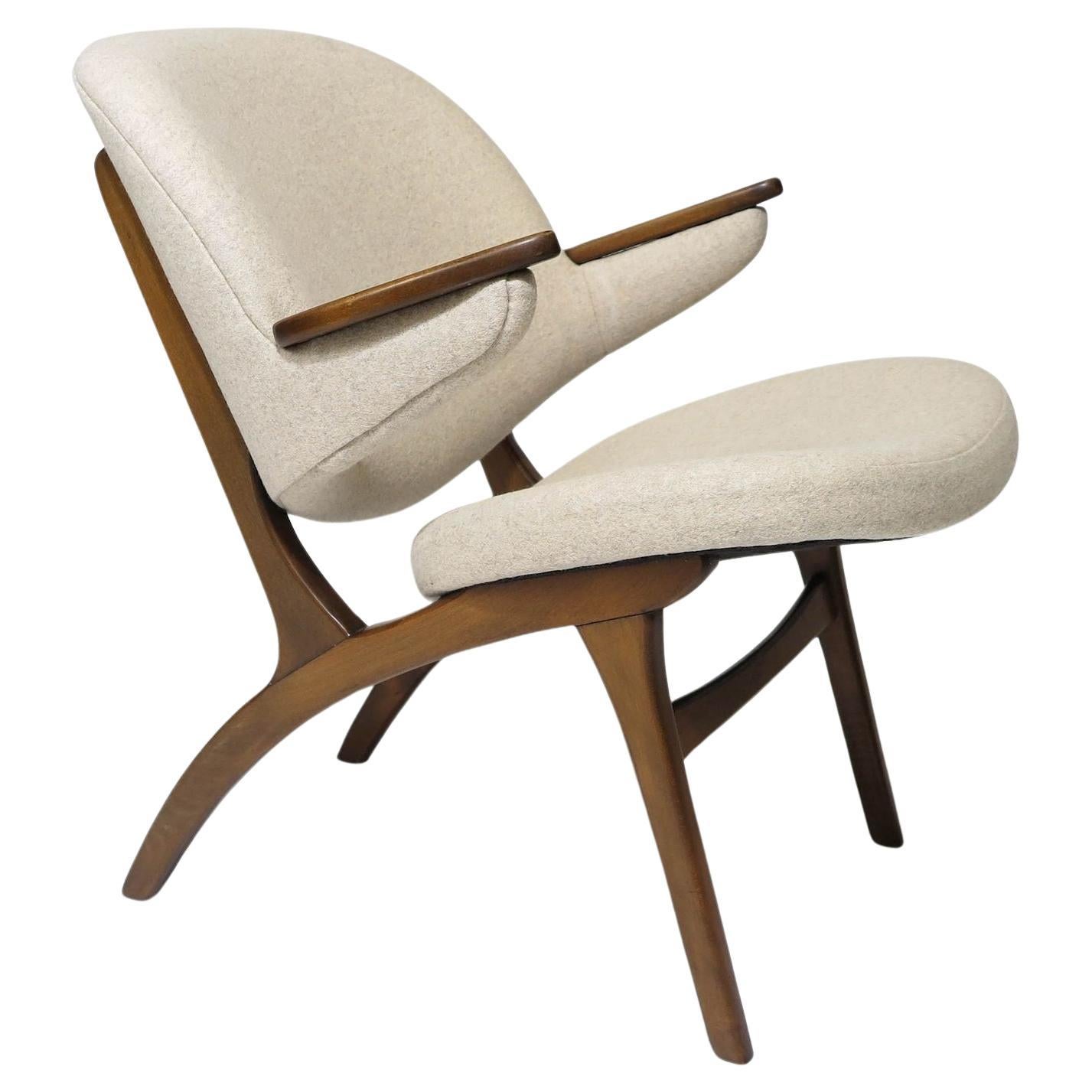 Carl Edward Matthes Danish Walnut Lounge Chair For Sale