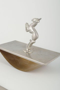 Carl-Einar Borgström, Juego de escritorio Art Decó de peltre. 1940s