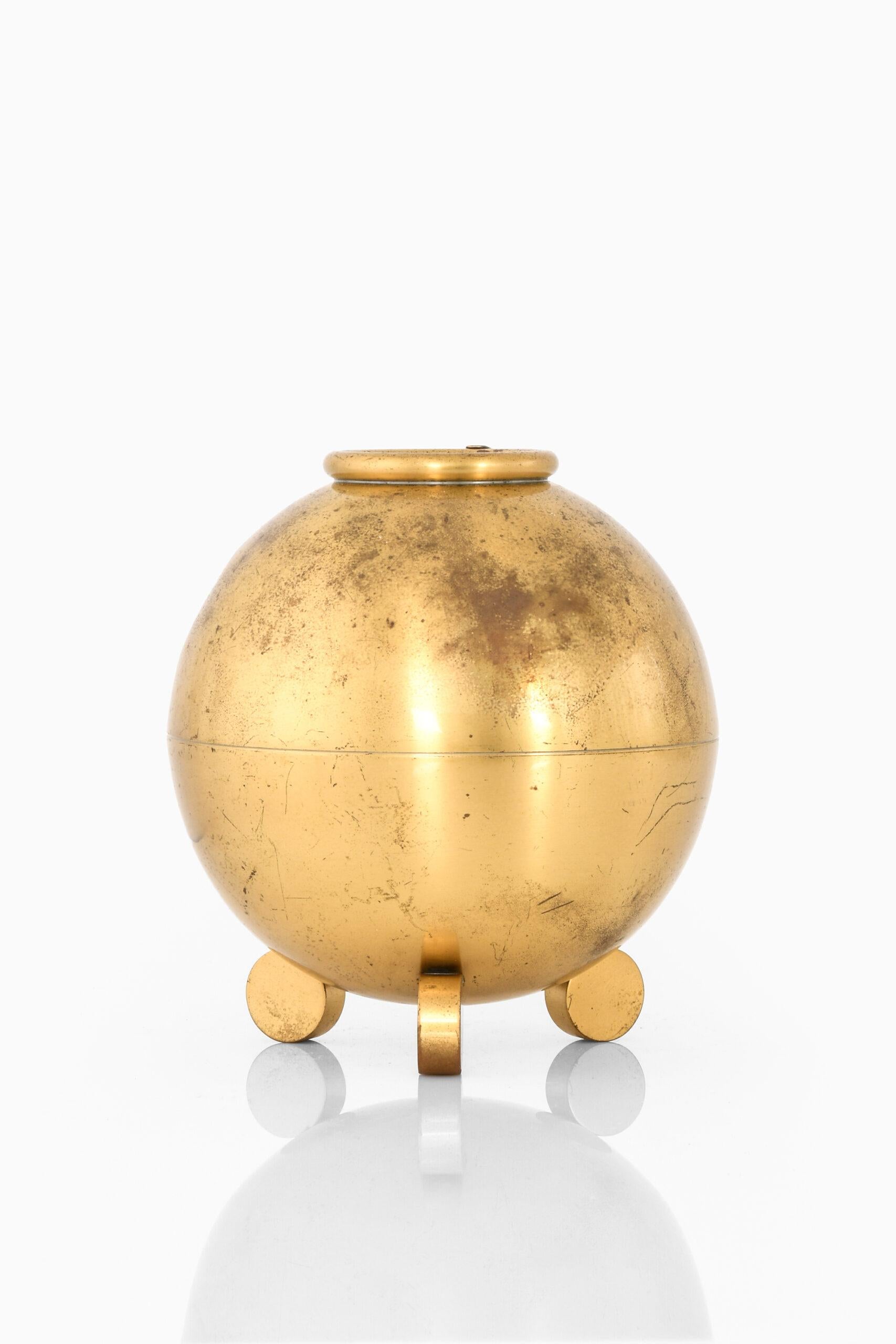 Scandinavian Modern Carl-Einar Borgström Vase Produced by Ystad Metall in Sweden For Sale