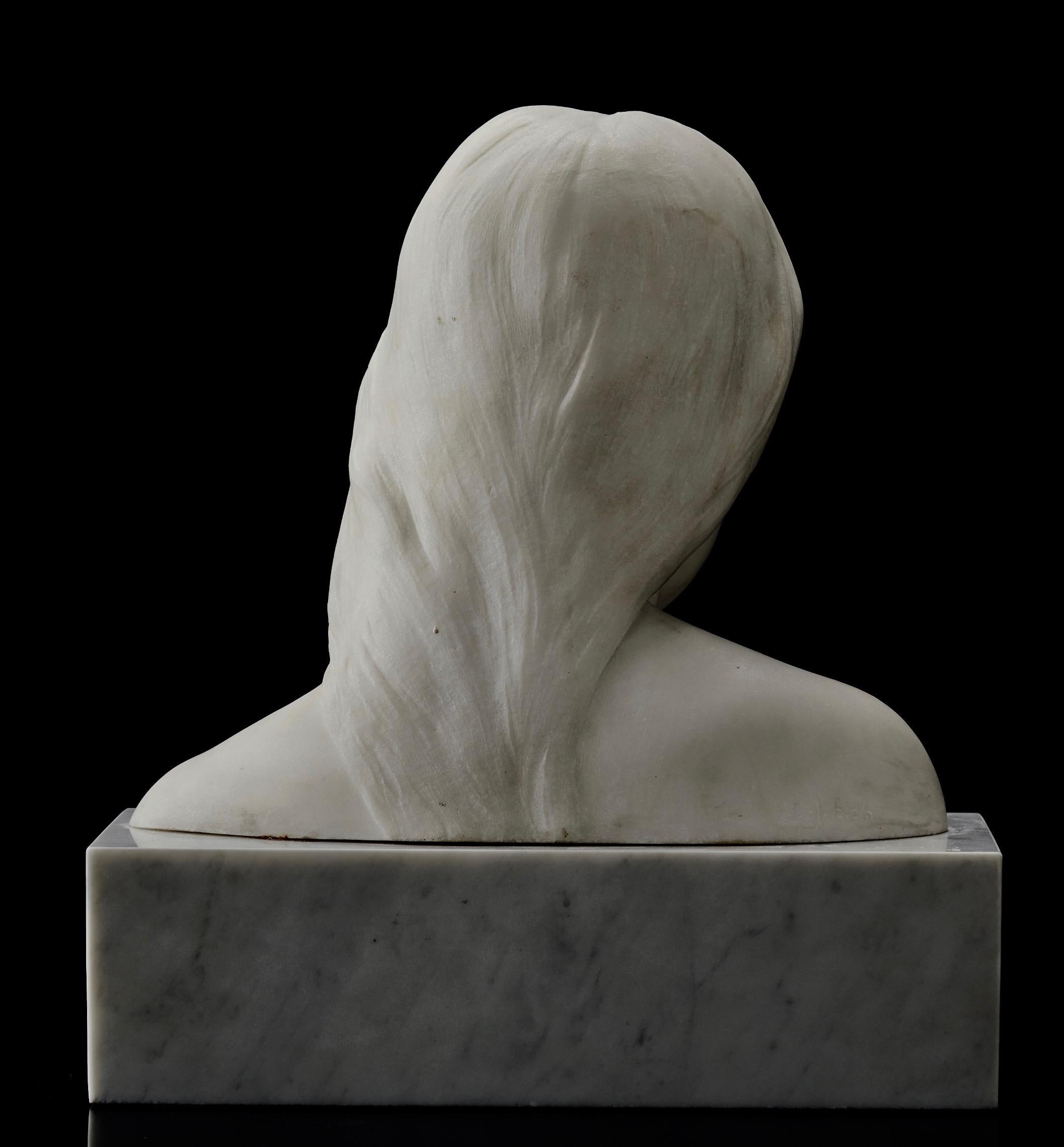 A charming marble sculpture by the Swedish artist and sculptor Carl Eldh. He had a studio in the most beautiful place in Stockholm which today is a Museum totally focused on his works.
Signed C. J. Eldh.