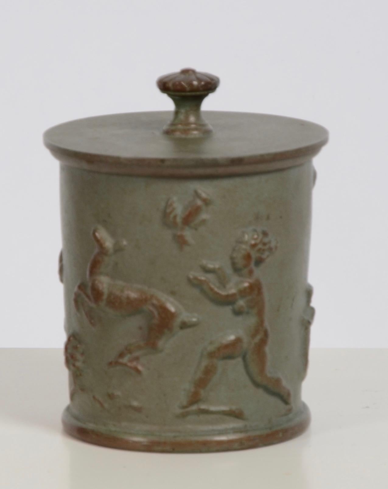 Early 20th Century Carl Elmberg, Cast Iron Jar, Näfveqvarns Bruk, Sweden, 1920s