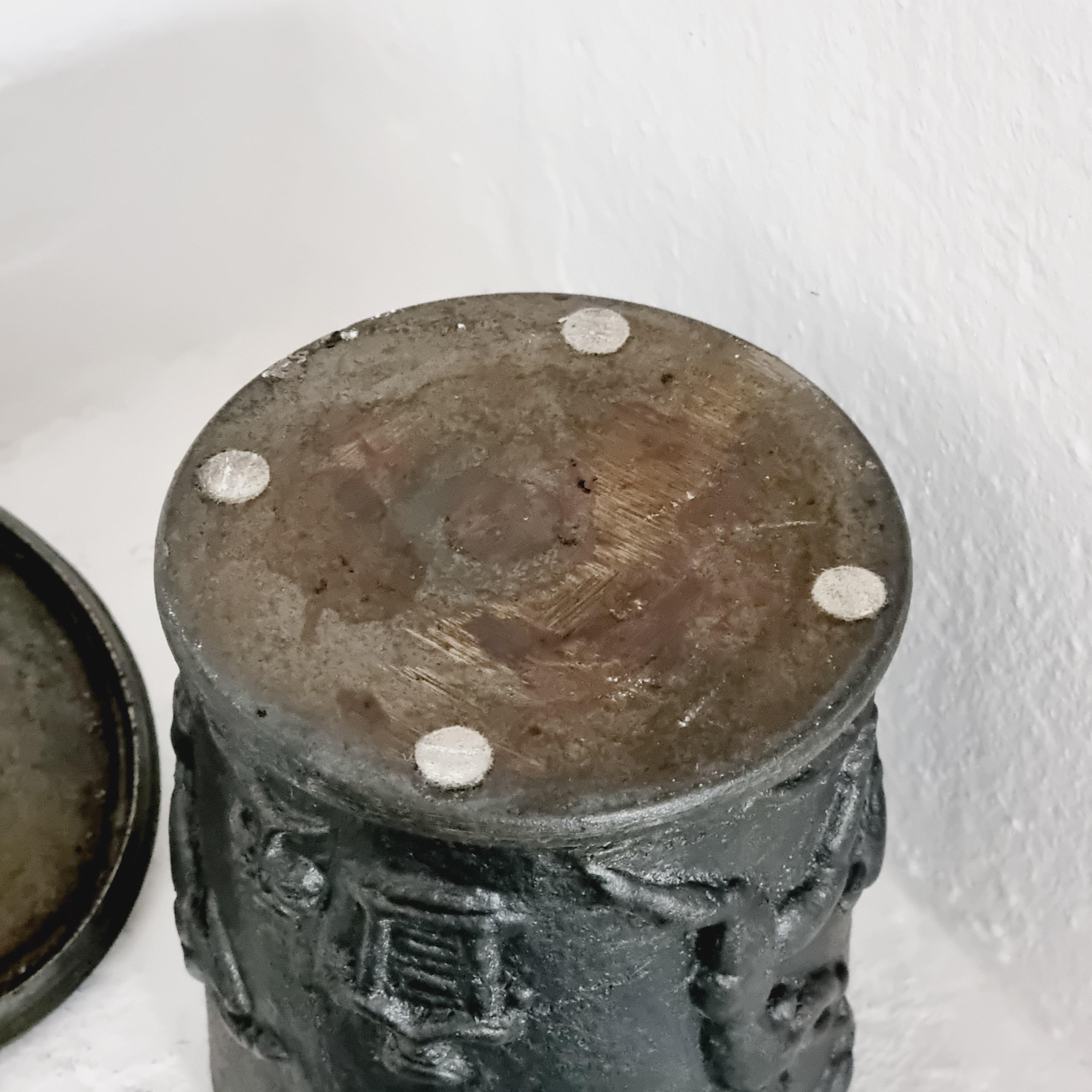 Carl Elmberg, Tobacco Jar in Cast Iron, Näfveqvarns Bruk, Swedish Grace, 1920s For Sale 1