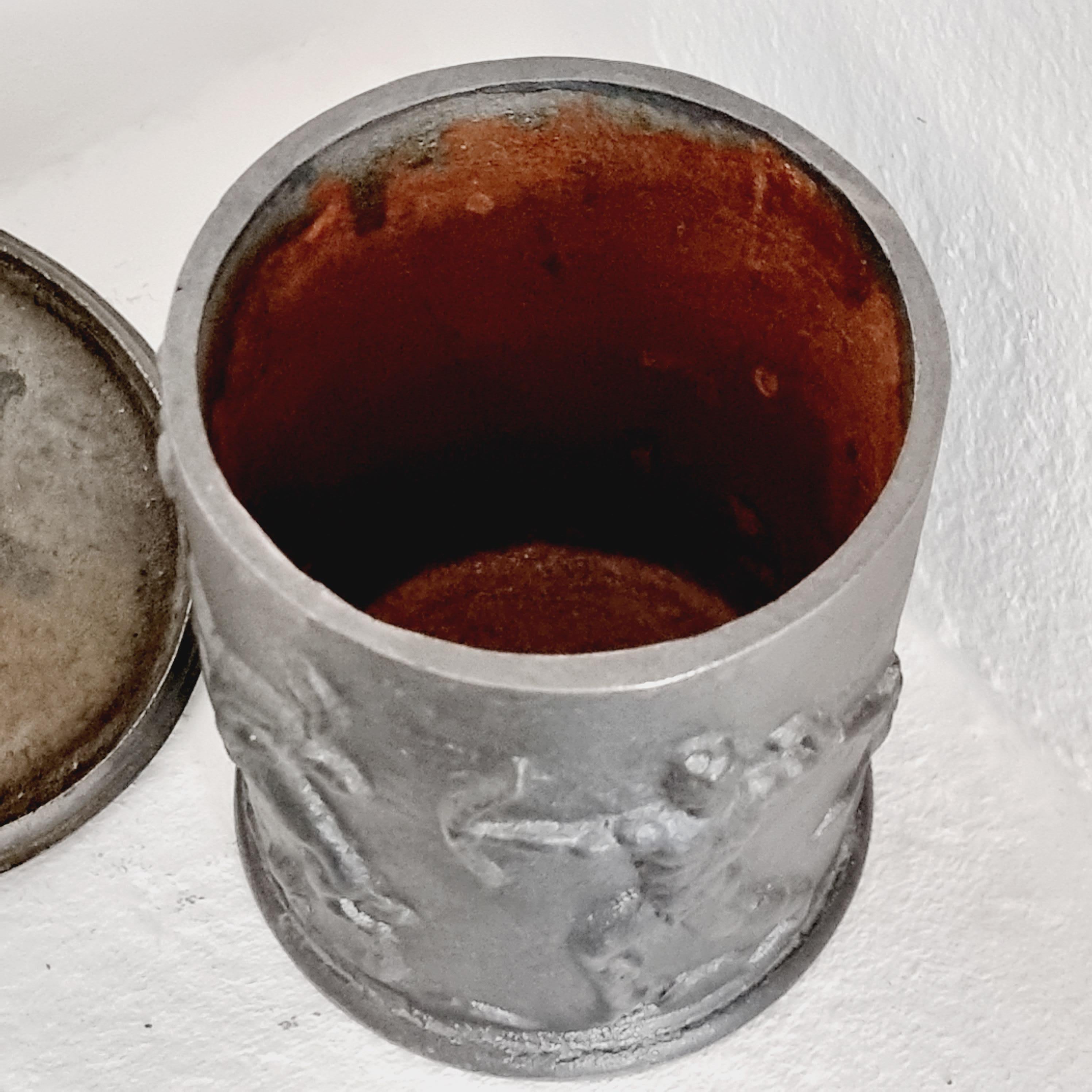 Carl Elmberg, Tobacco Jar in Cast Iron, Näfveqvarns Bruk, Swedish Grace, 1920s For Sale 2