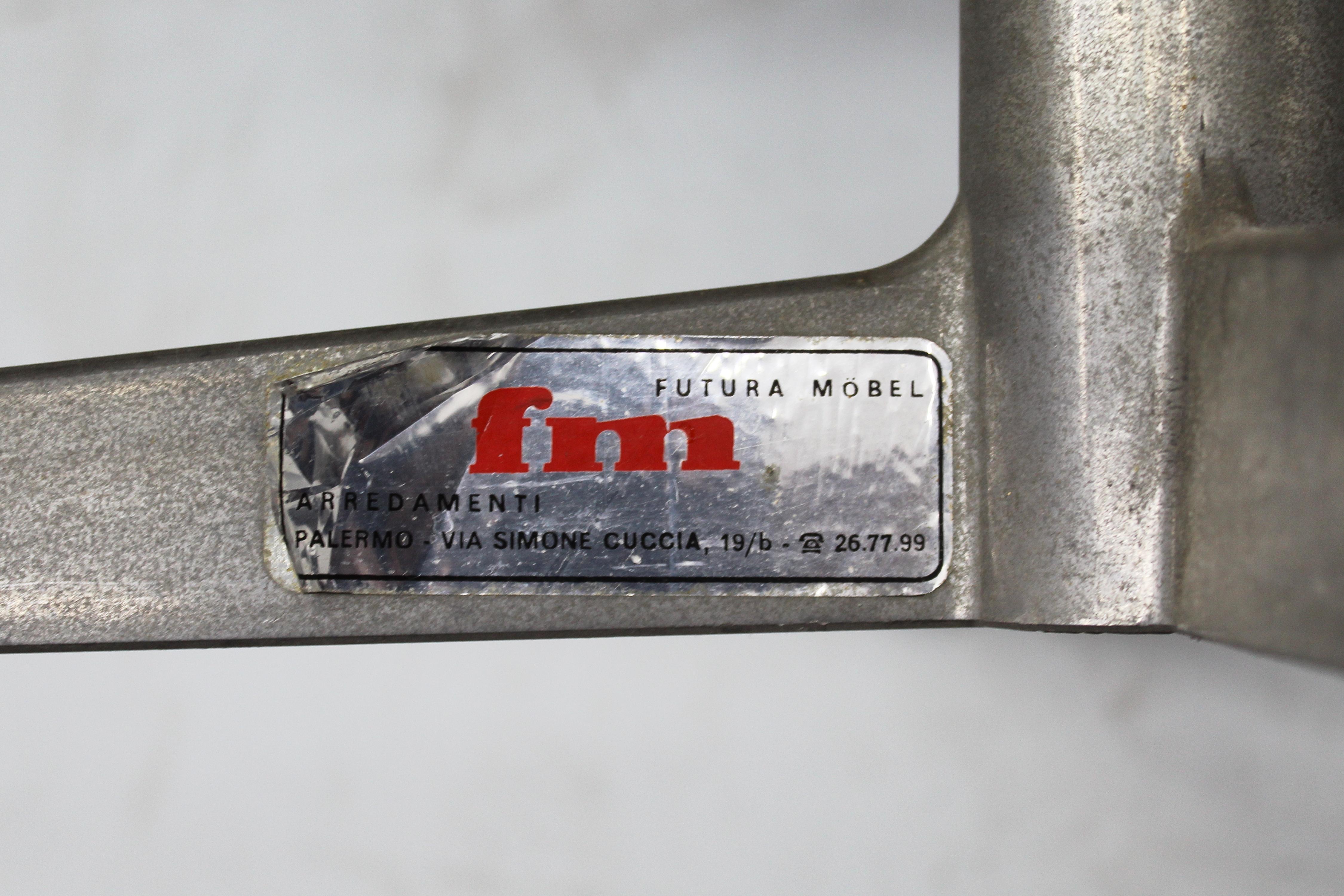 Carl Eric Klote Stil Satz von 2 Skai und Metall Drehsessel 1960er Jahre Schweden im Angebot 11