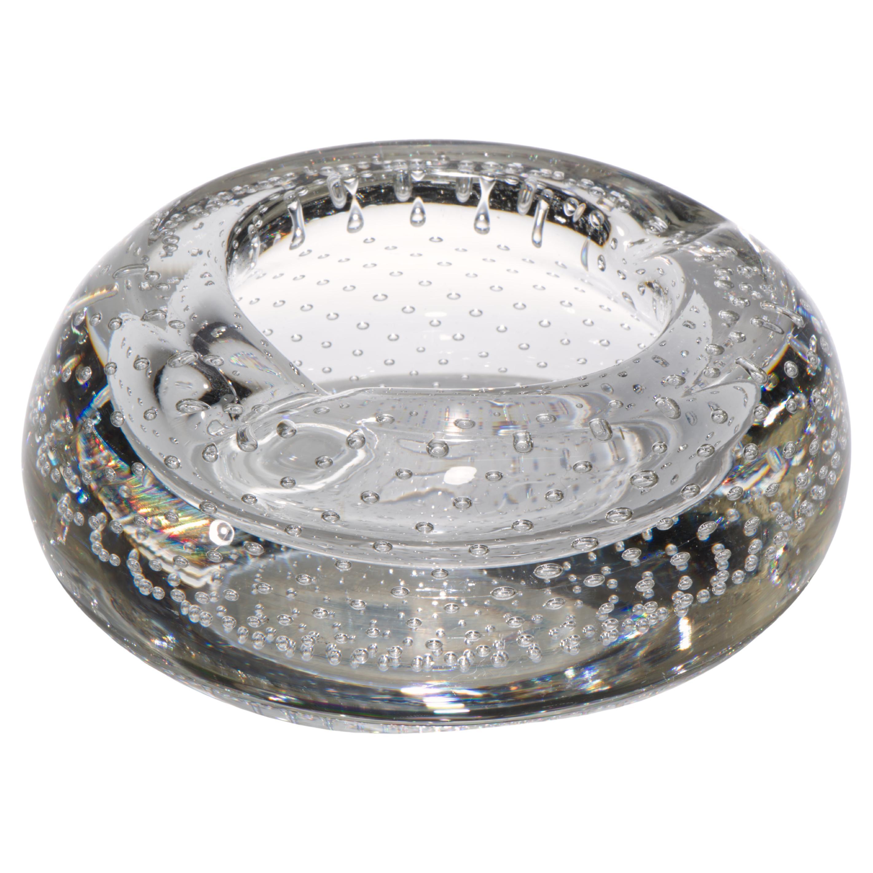 Carl Erickson Art Deco Bowl Ashtray American Art Studio Glass 1940s-1950s For Sale