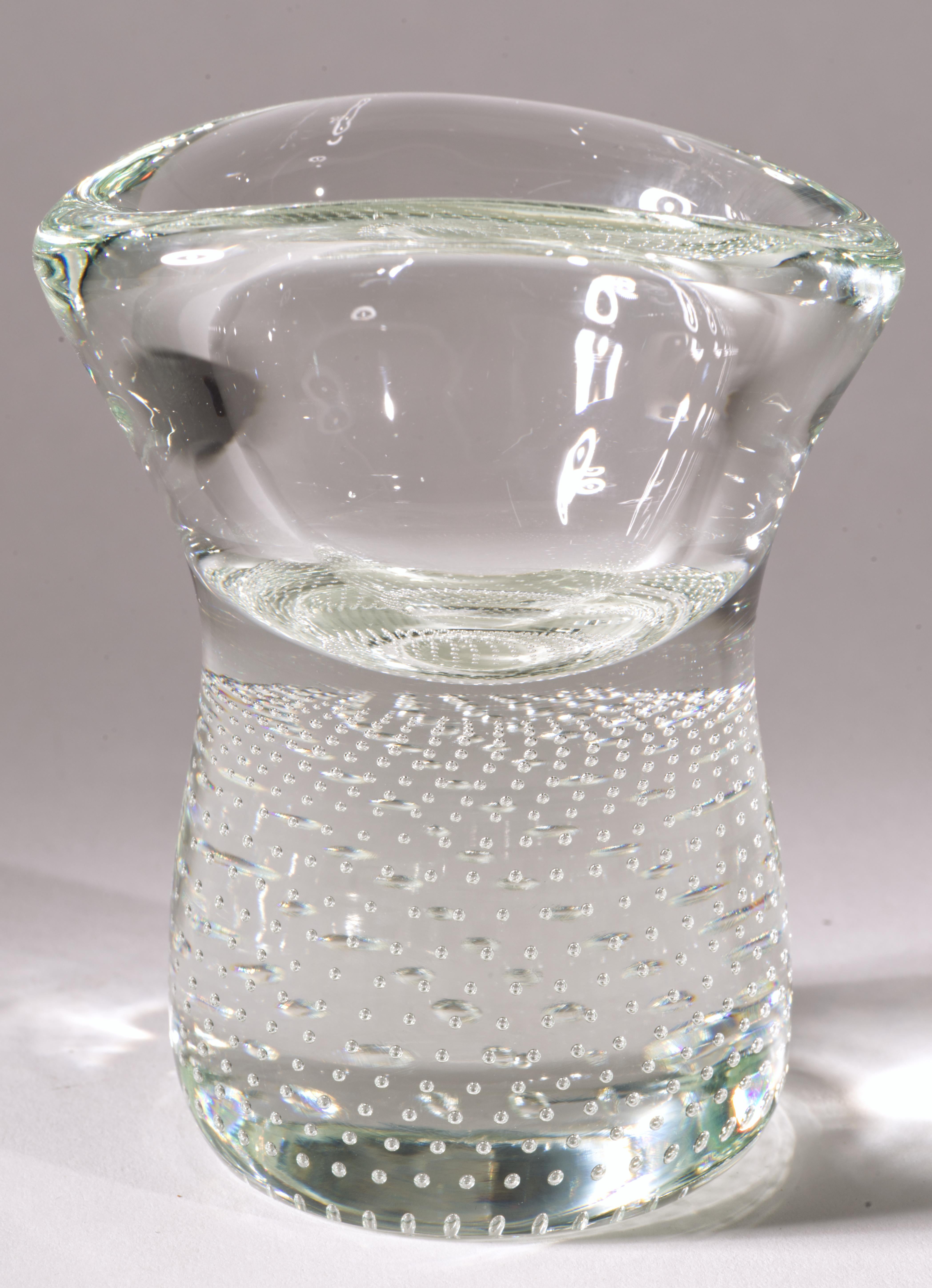 Mid-Century Modern Vase sculptural Carl Erickson, verre de studio américain 1940s-1950s en vente