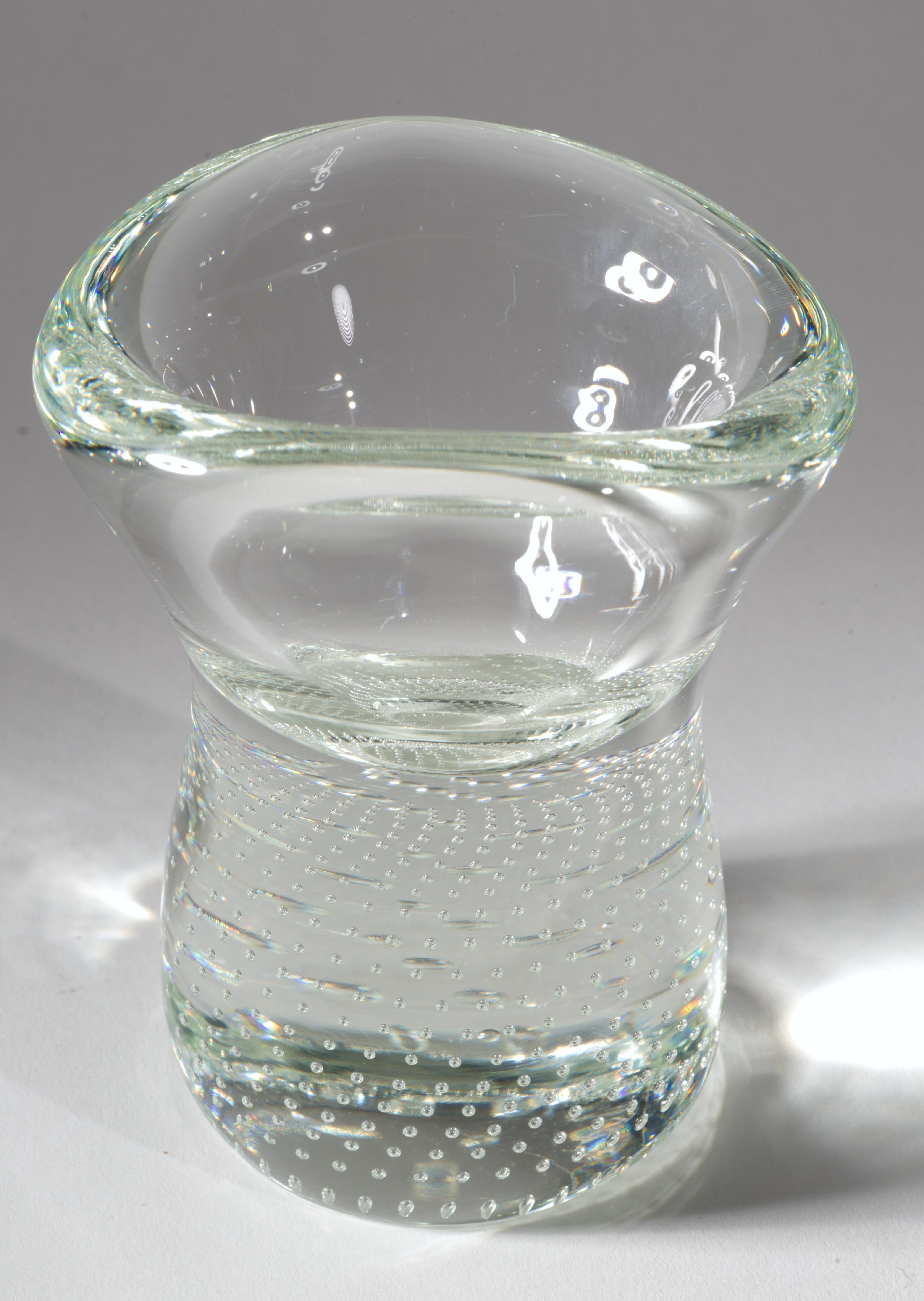 Américain Vase sculptural Carl Erickson, verre de studio américain 1940s-1950s en vente