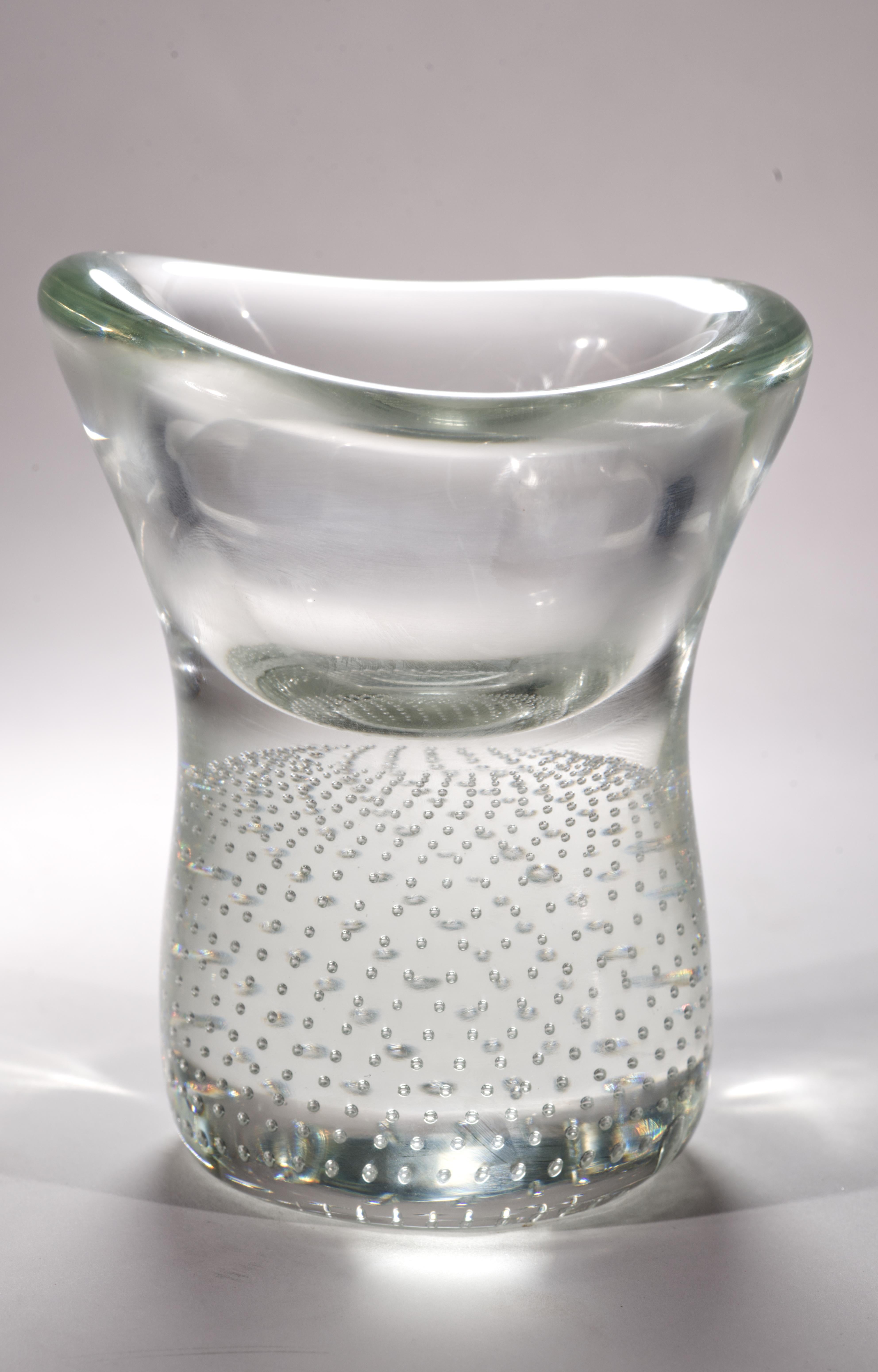 Verre d'art Vase sculptural Carl Erickson, verre de studio américain 1940s-1950s en vente