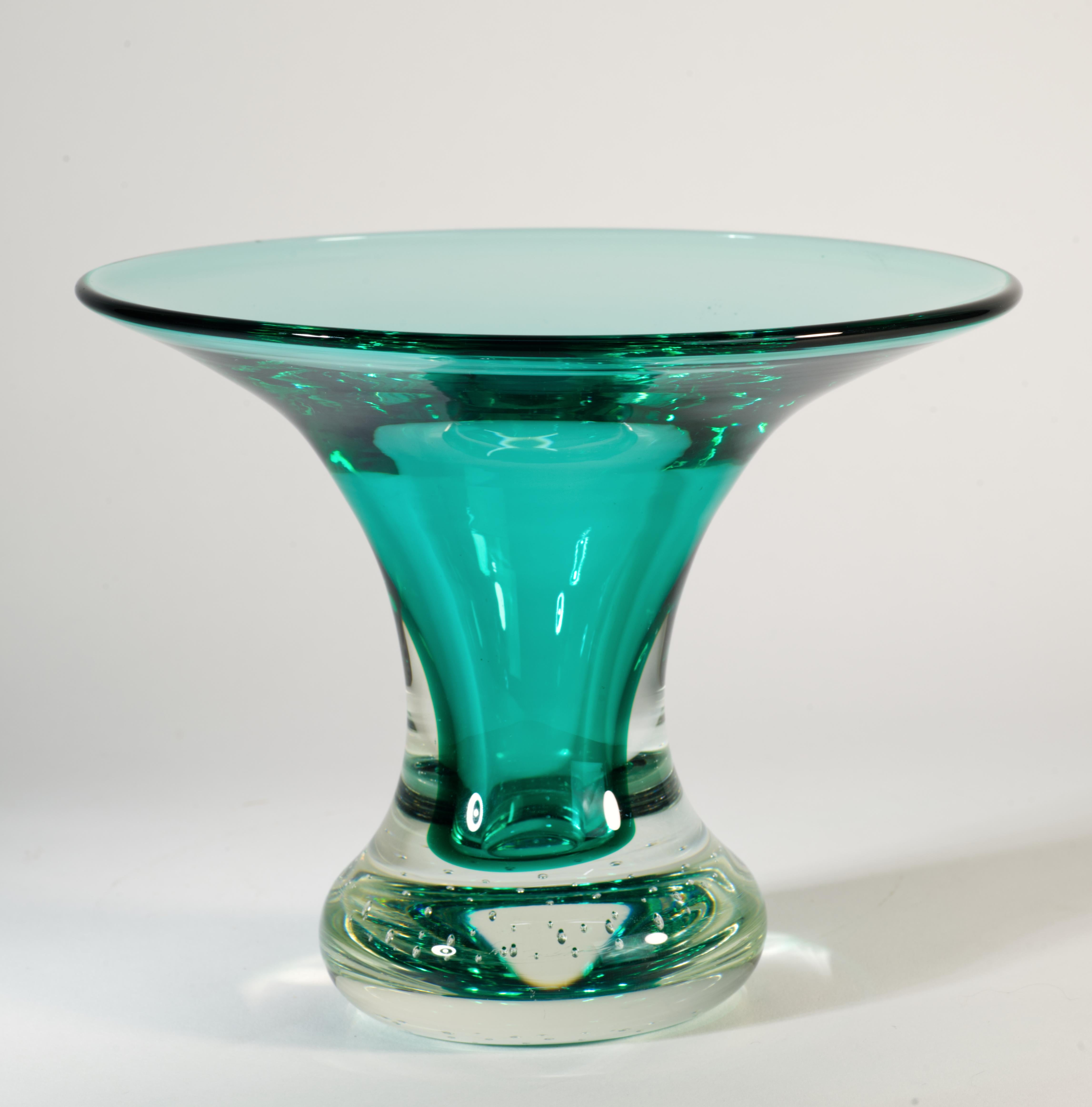 Mid-Century moderno Vaso Sommerso di Carl Erickson, vetro da studio americano 1940-1950 in vendita