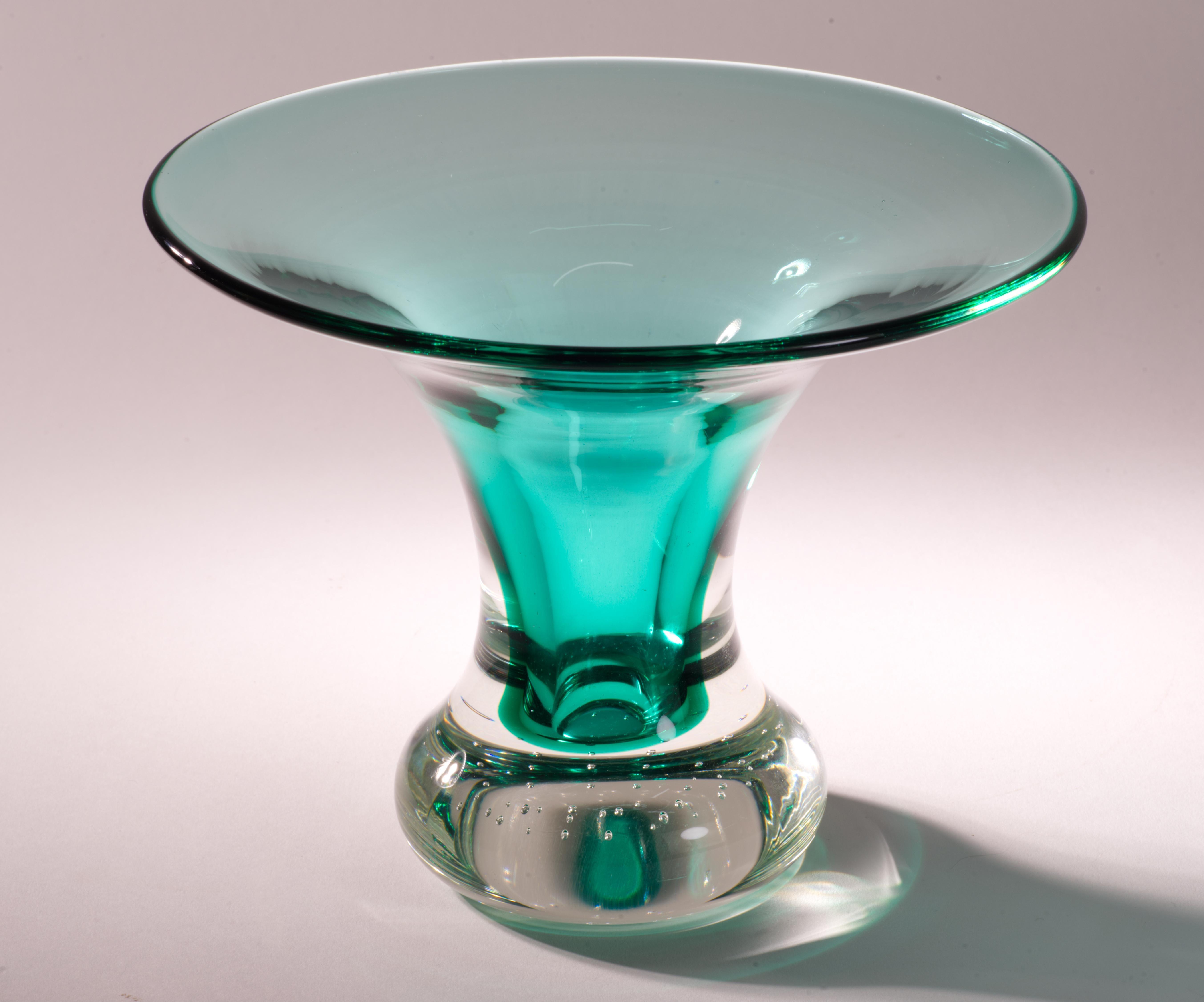 Americano Vaso Sommerso di Carl Erickson, vetro da studio americano 1940-1950 in vendita