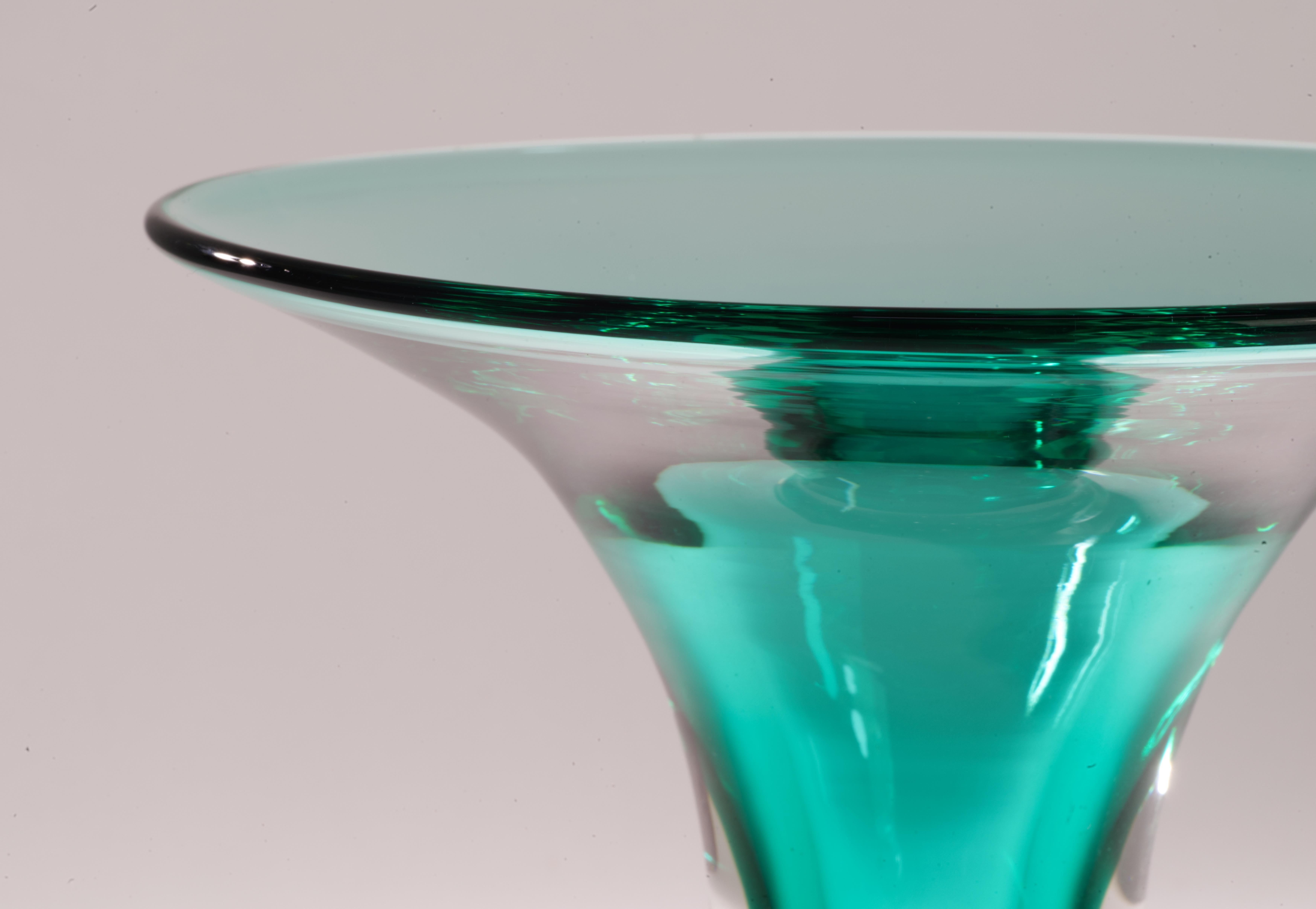 Vaso Sommerso di Carl Erickson, vetro da studio americano 1940-1950 In condizioni buone in vendita a Clifton Springs, NY