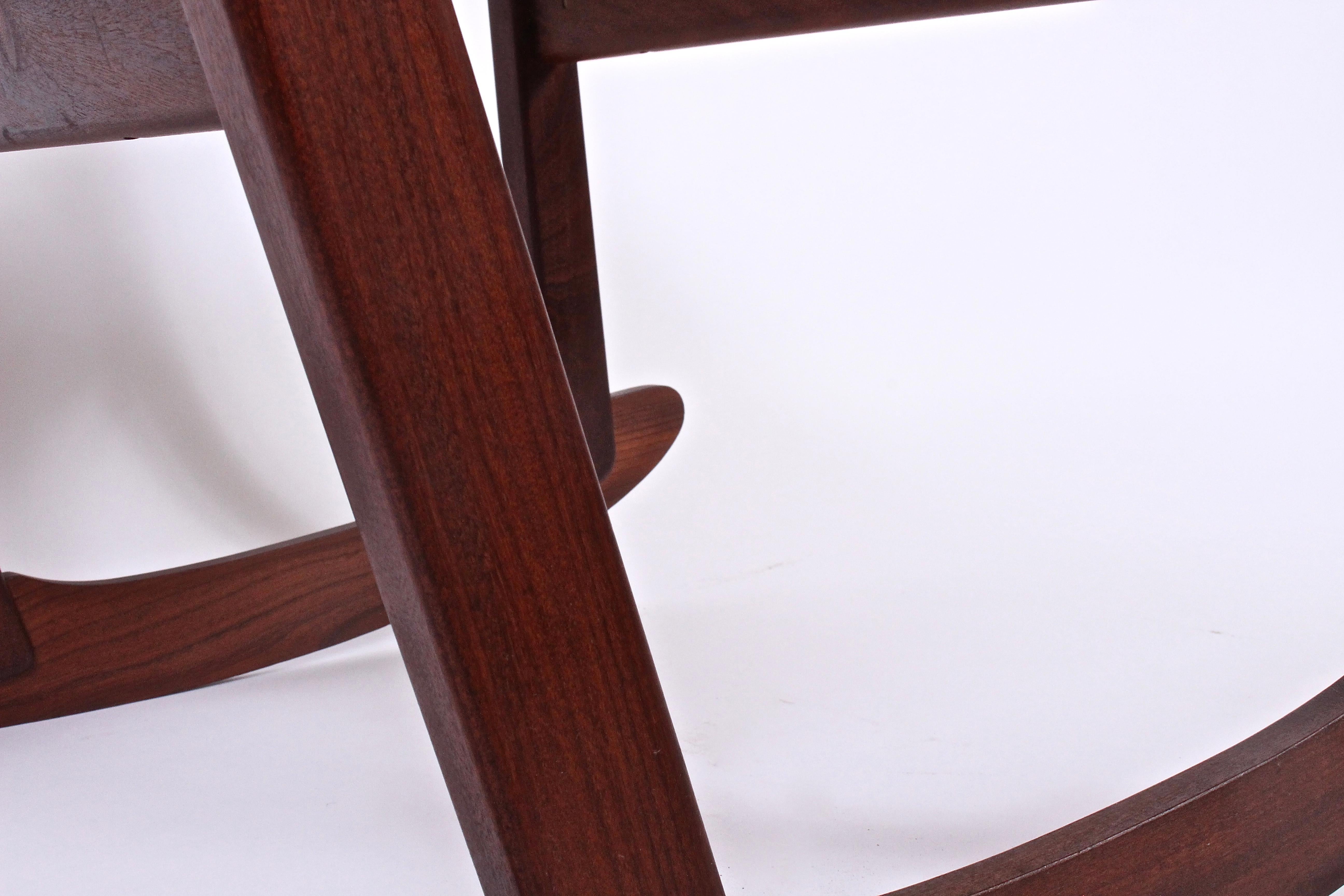 Mid-20th Century Ynge Ekstrom Rosewood Rocking Chair, 1960s For Sale