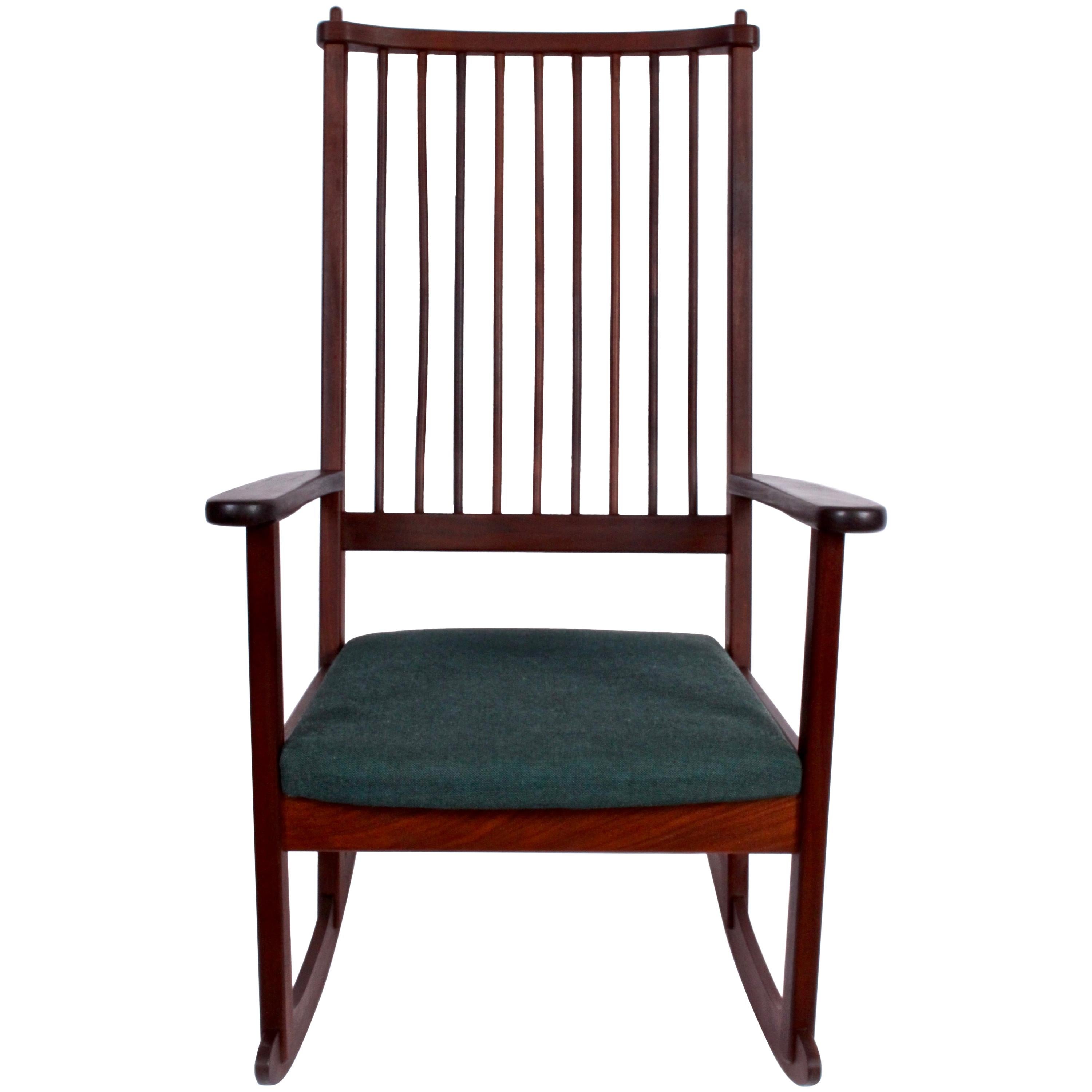 Ynge Ekstrom Rosewood Rocking Chair, 1960s