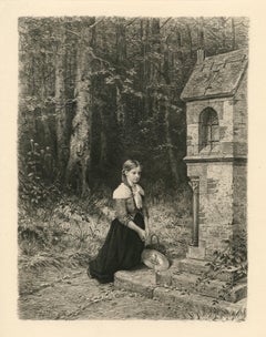 "The Forest Shrine" original etching